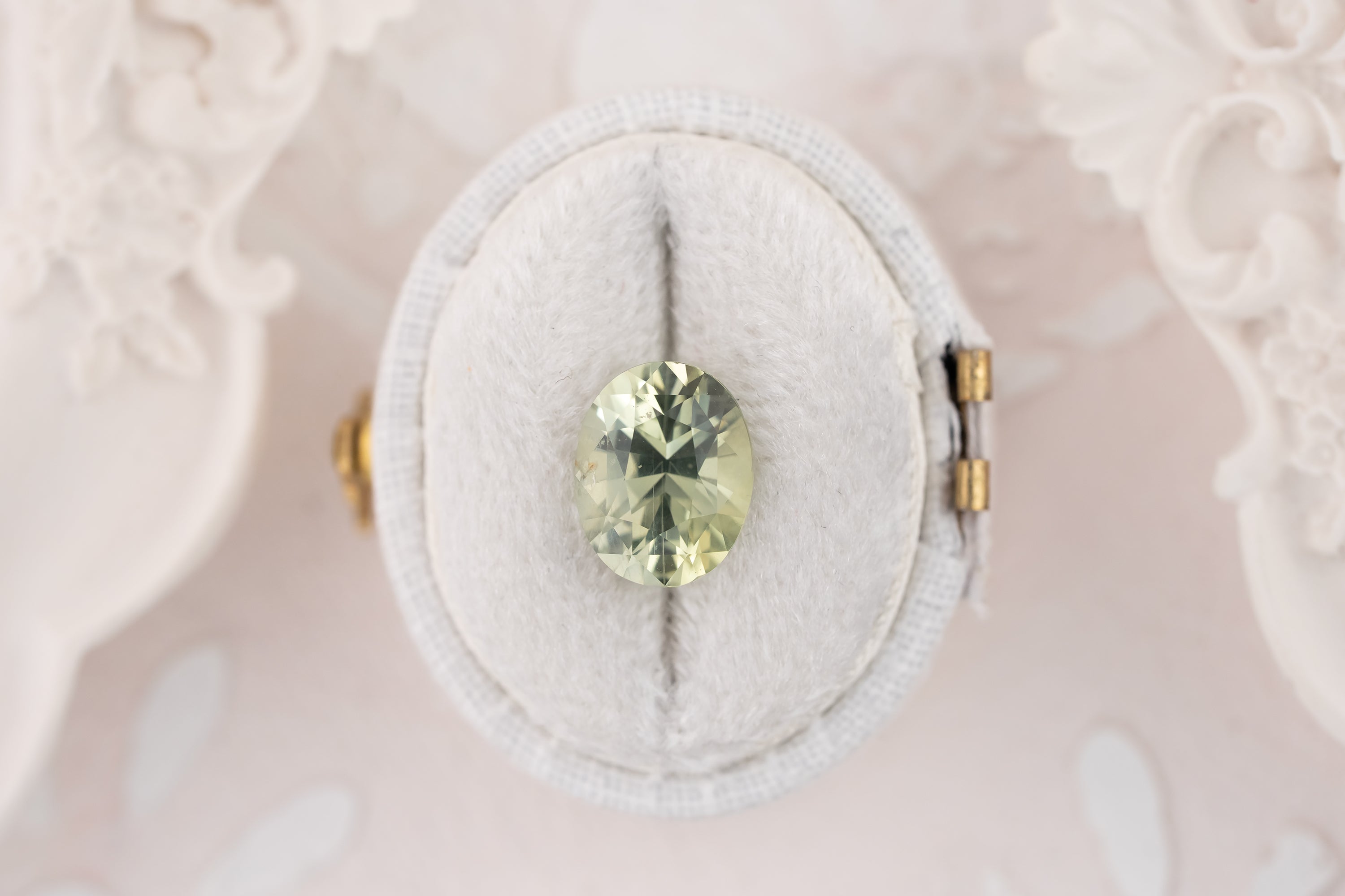 3.59 CT Oval Light Green Sapphire - Lavender Creek Gems