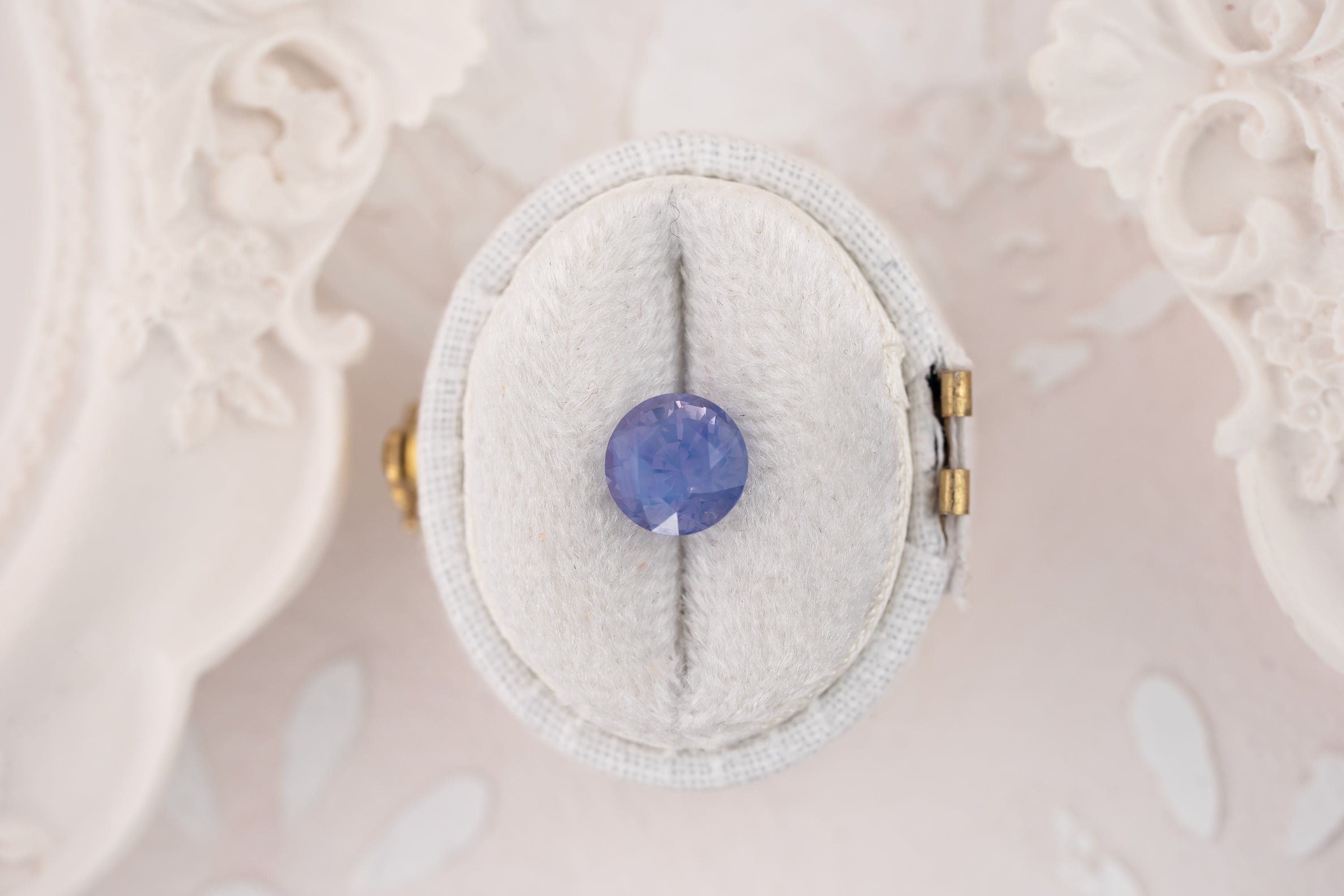 2.19 CT Round Opalescent Light Purple Sapphire - Lavender Creek Gems