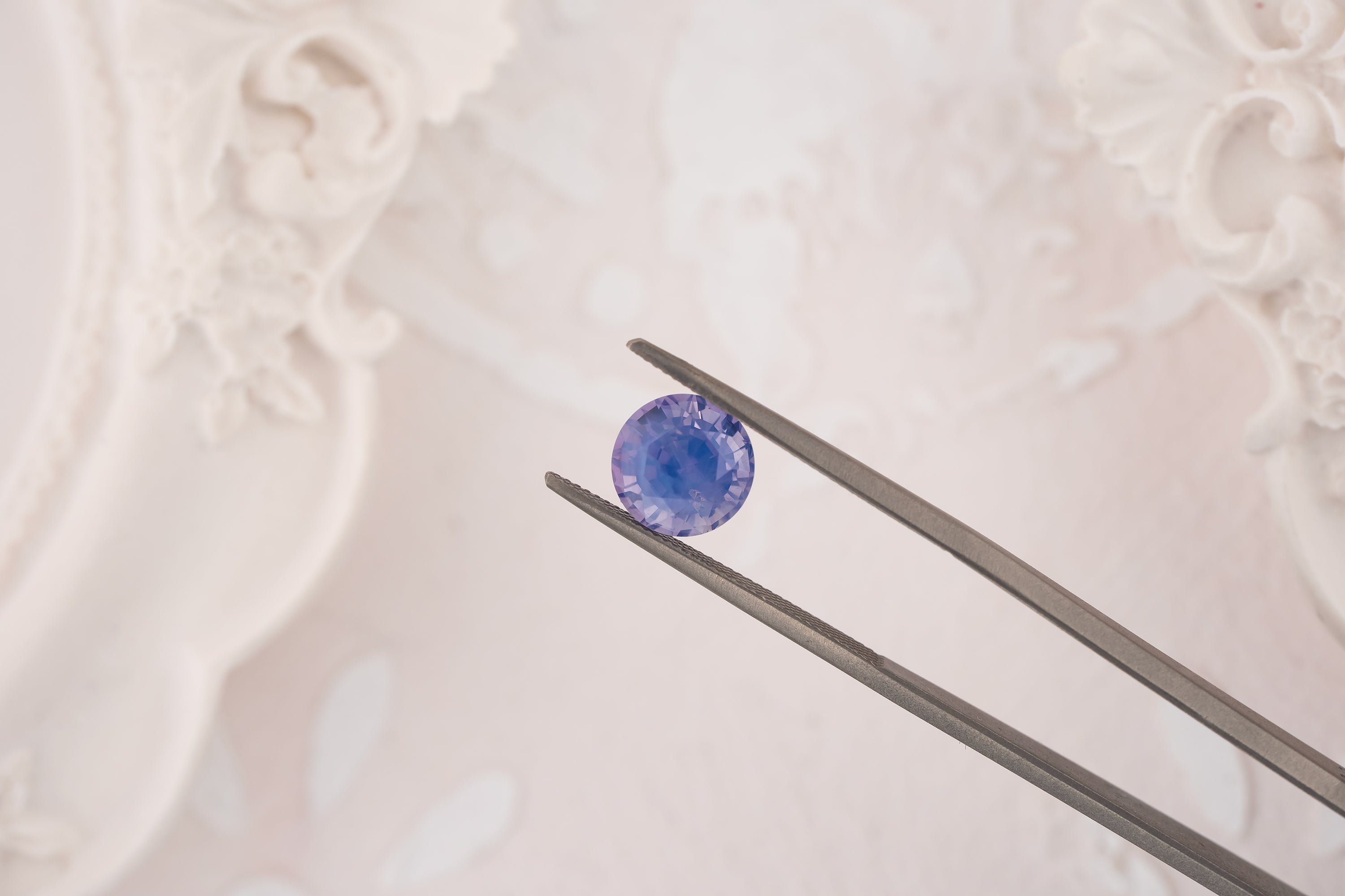 2.19 CT Round Opalescent Light Purple Sapphire - Lavender Creek Gems