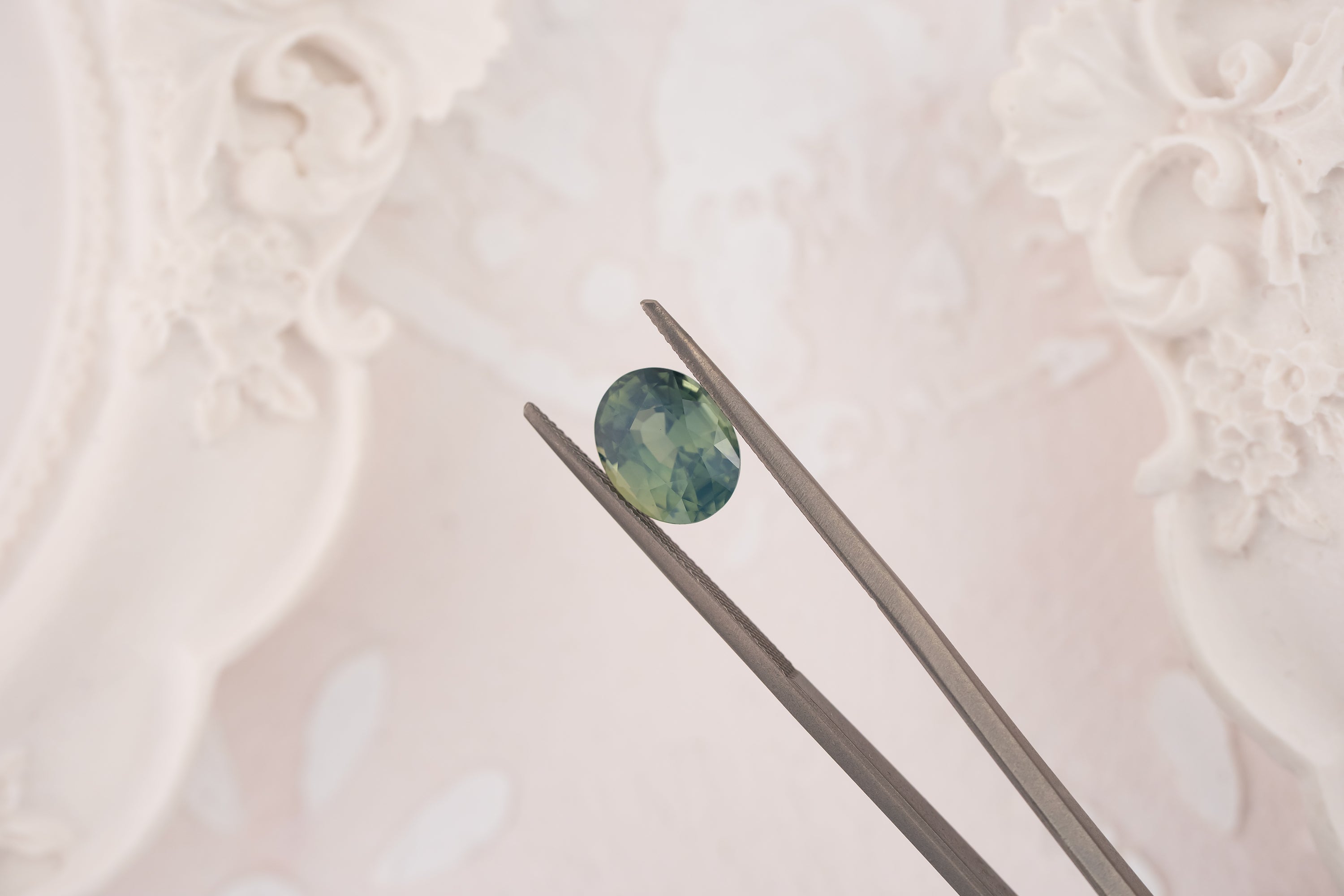 2.13 CT Oval Opalescent Teal Sapphire - Lavender Creek Gems