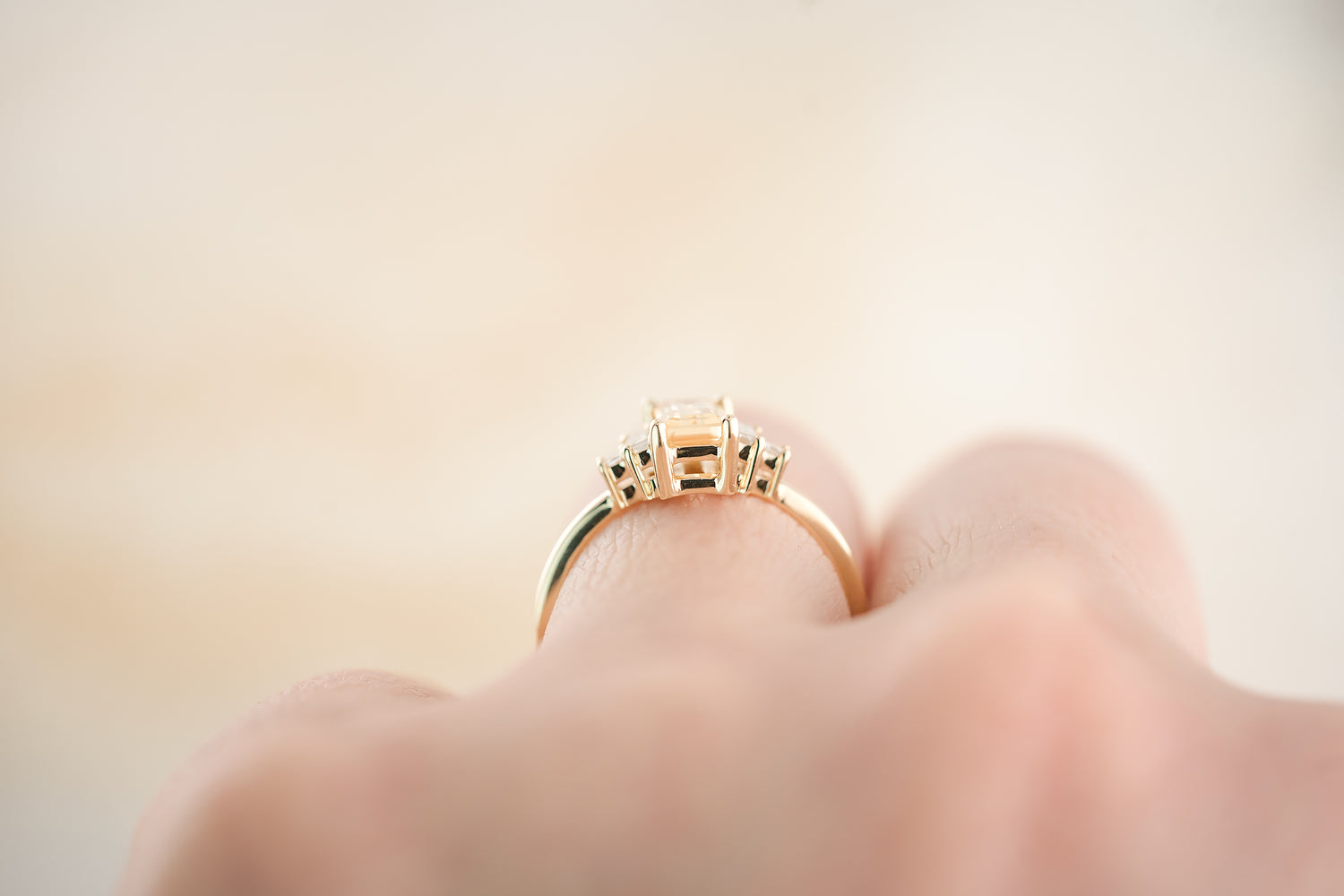 The Mira 1.1 CT Emerald Cut Yellow Sapphire Ring - Lavender Creek Gems