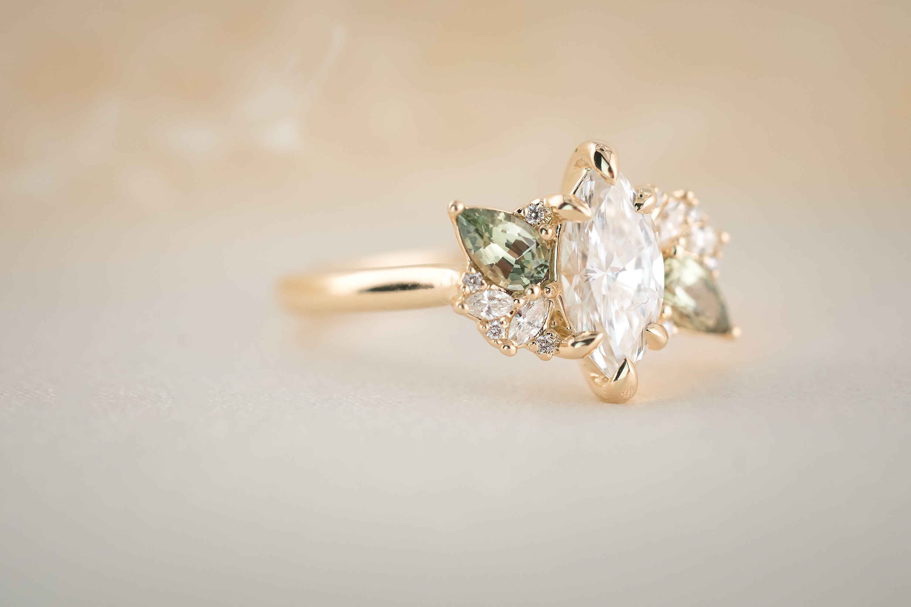 The Fleur 1.05 CT Marquise Diamond Ring - Lavender Creek Gems