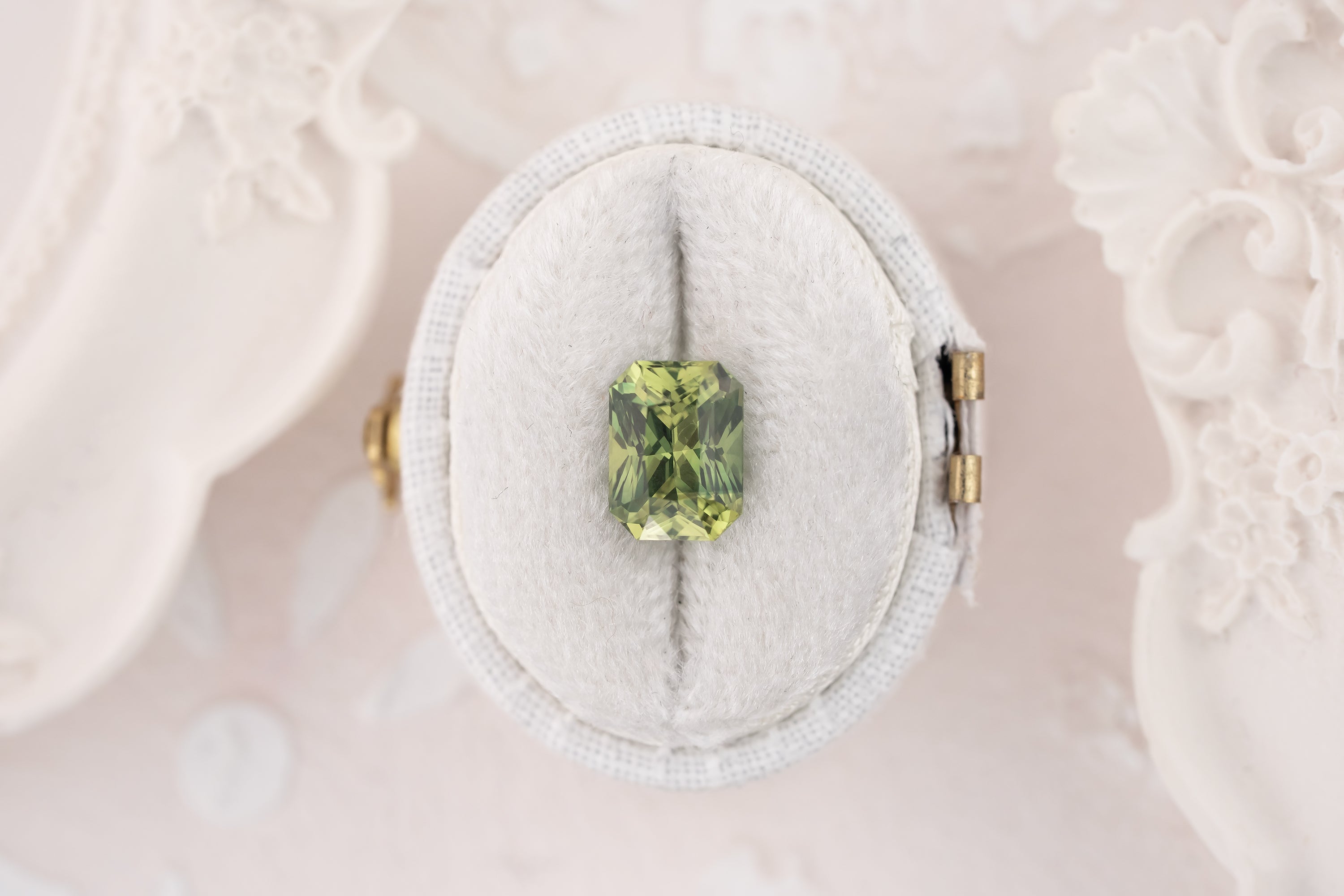 2.57 CT Radiant Green Sapphire - Lavender Creek Gems