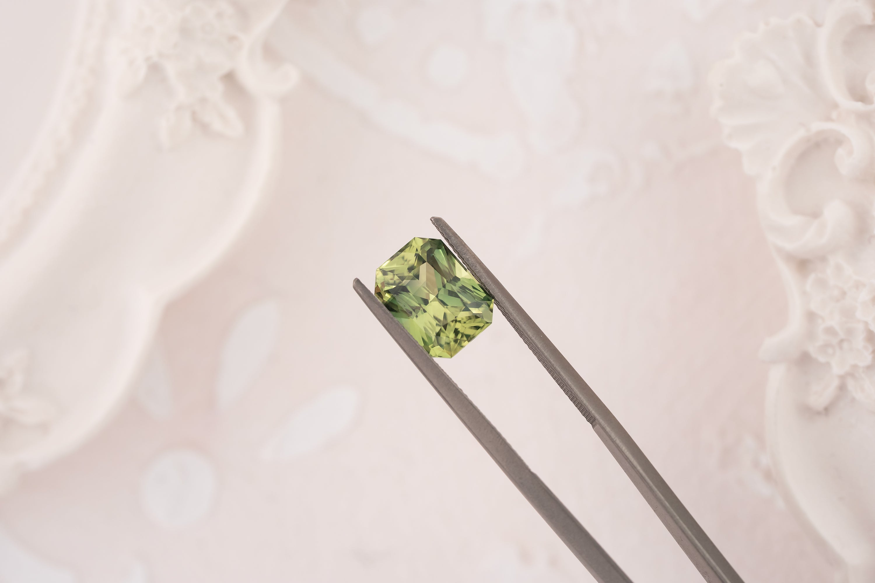 2.57 CT Radiant Green Sapphire - Lavender Creek Gems