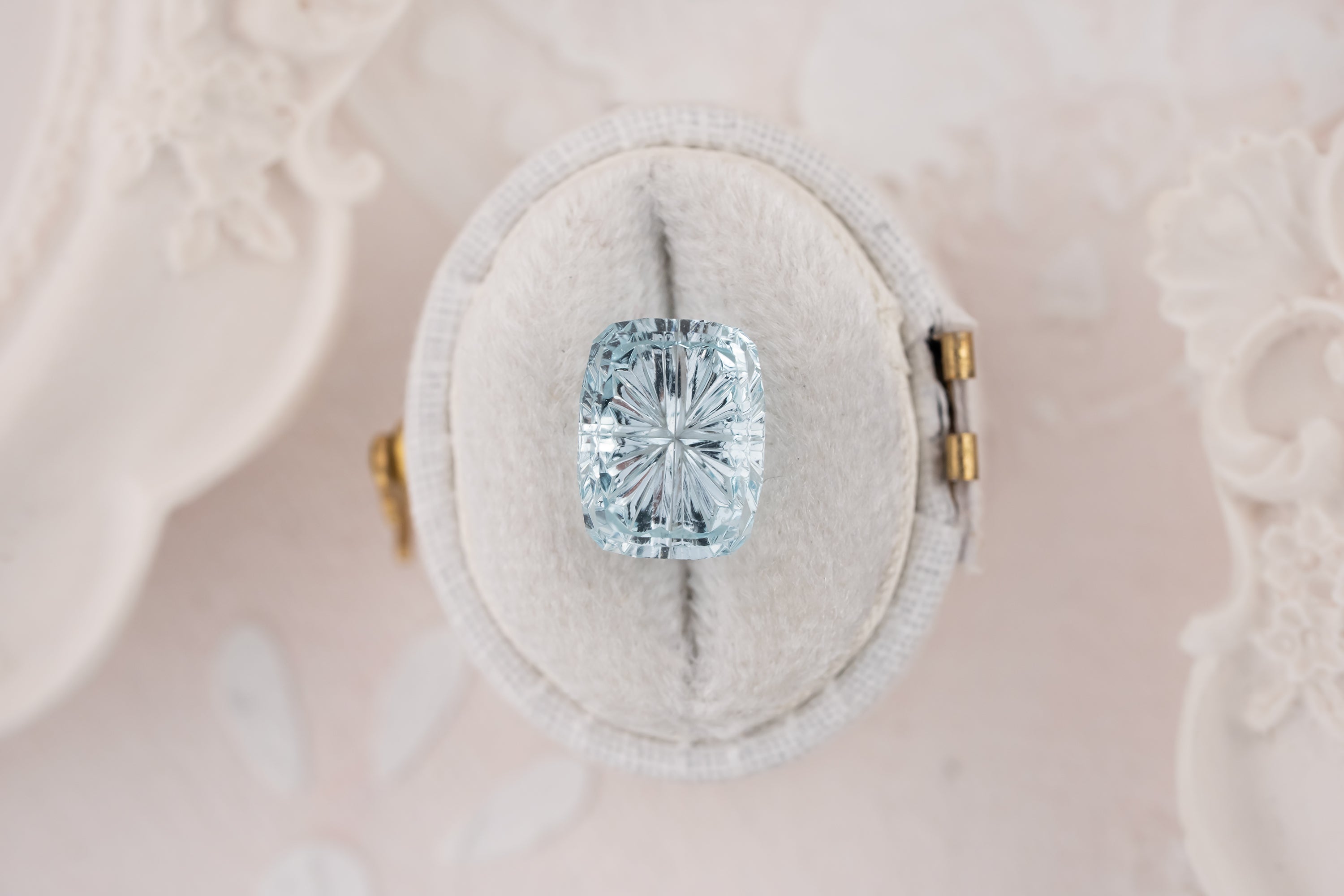 4.78 CT Cushion Starbrite™ Aquamarine - Lavender Creek Gems