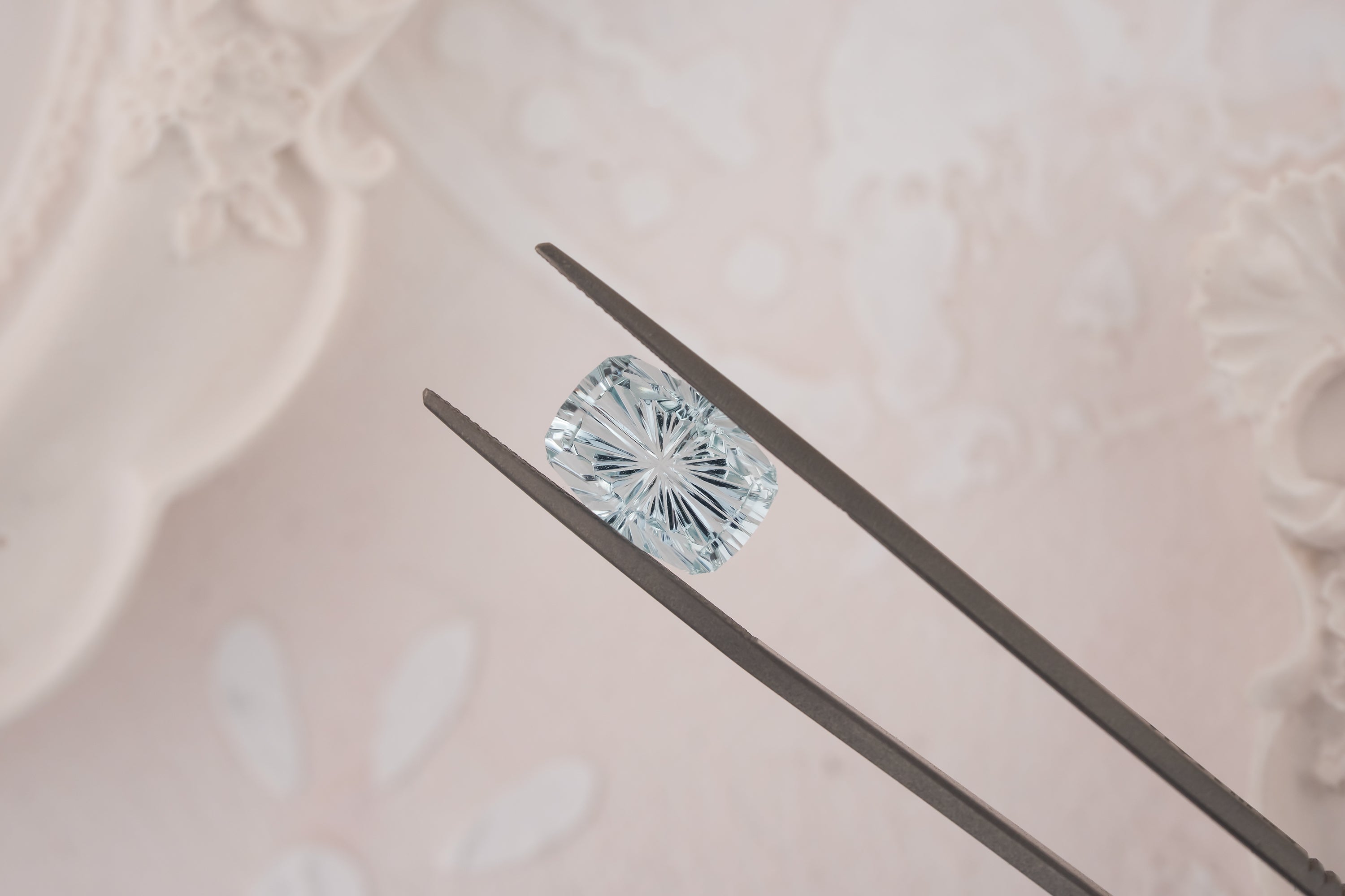 3.65 CT Cushion Starbrite™ Aquamarine - Lavender Creek Gems