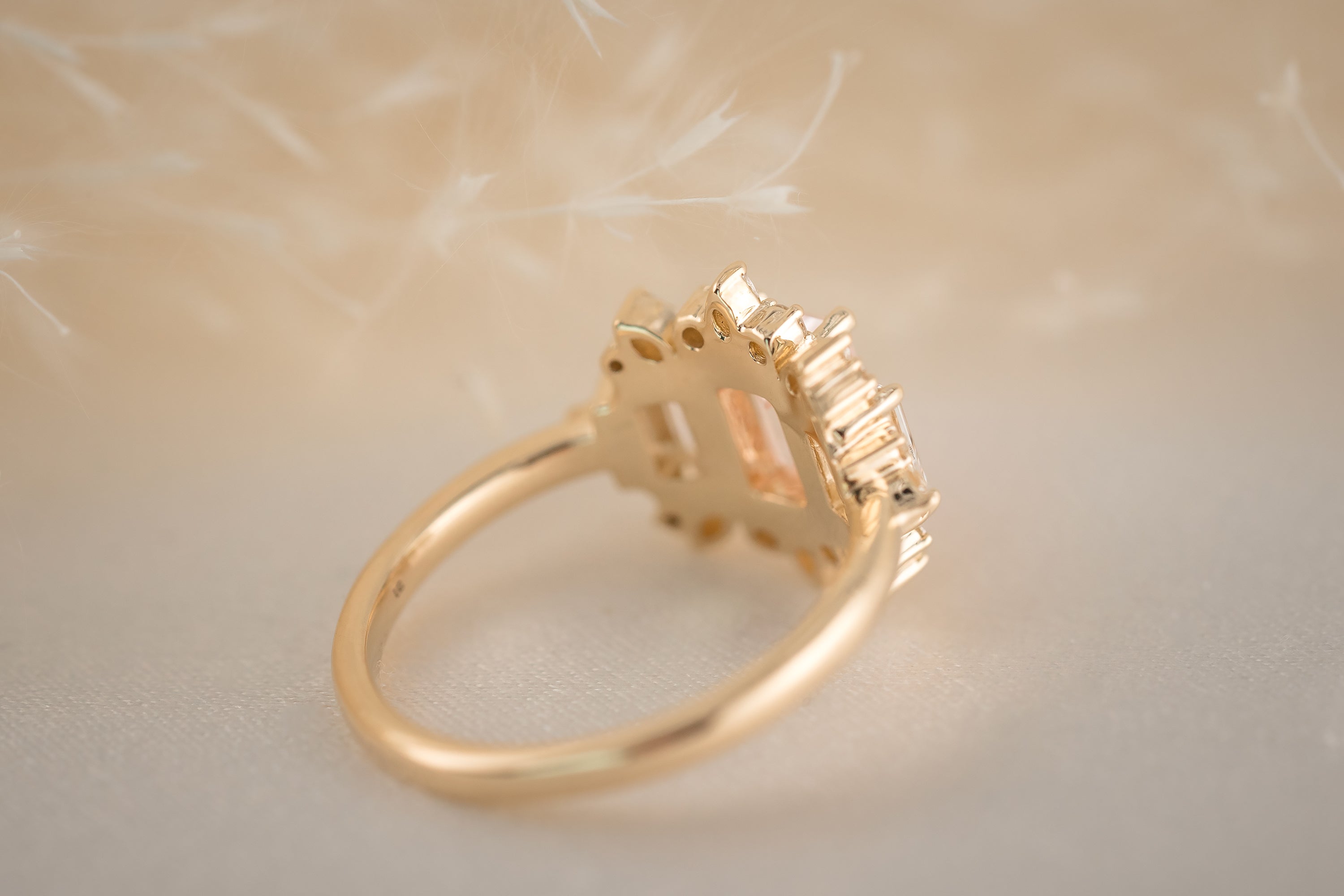 The Marial Ring | 1.21 CT Emerald Cut Pink Diamond - Lavender Creek Gems