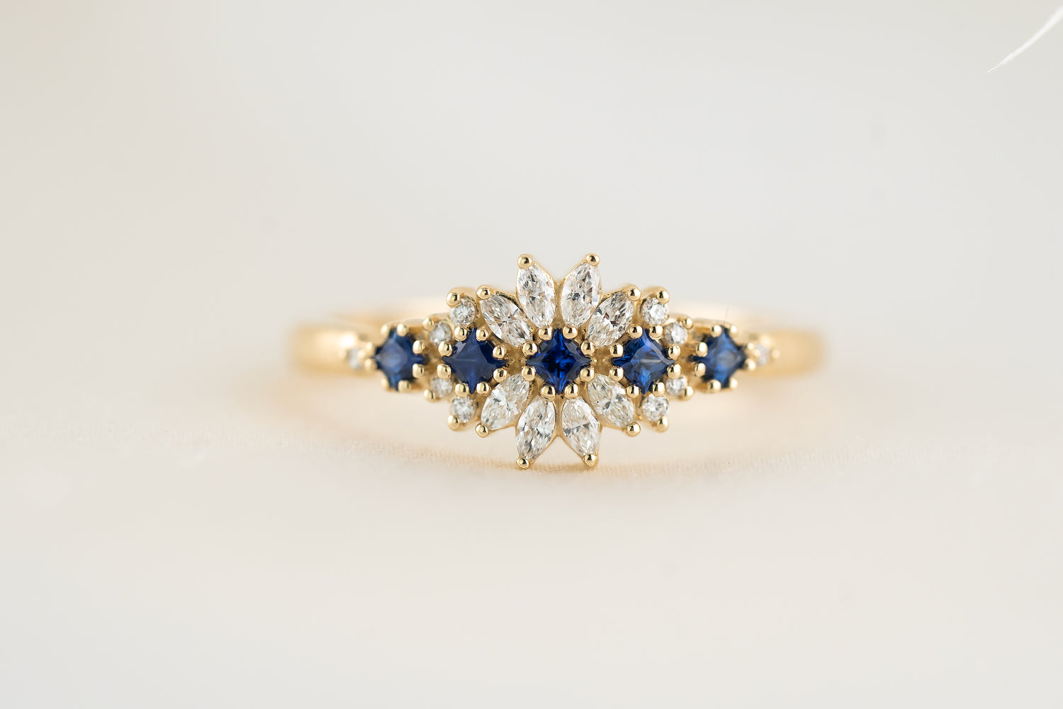 The Dahlia Ring | Royal Blue Sapphire - Lavender Creek Gems
