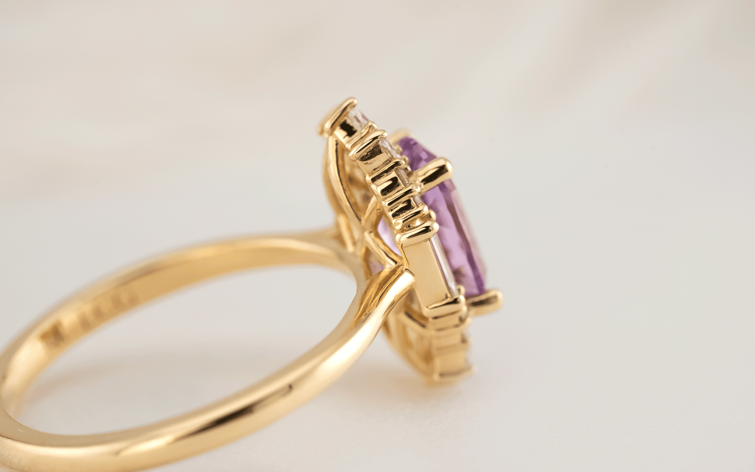 The Georgia Ring | 2.27 CT Oval Purple Sapphire - Lavender Creek Gems