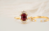 The Georgia Wedding Set | 1.54 CT Mozambique Ruby - Lavender Creek Gems