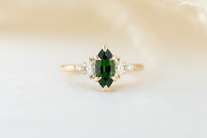 The Maeve 1 CT Marquise Chrome Tourmaline Ring