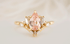 The Aurora Ring | 2.04 CT Pear Padparadscha Sapphire - Lavender Creek Gems