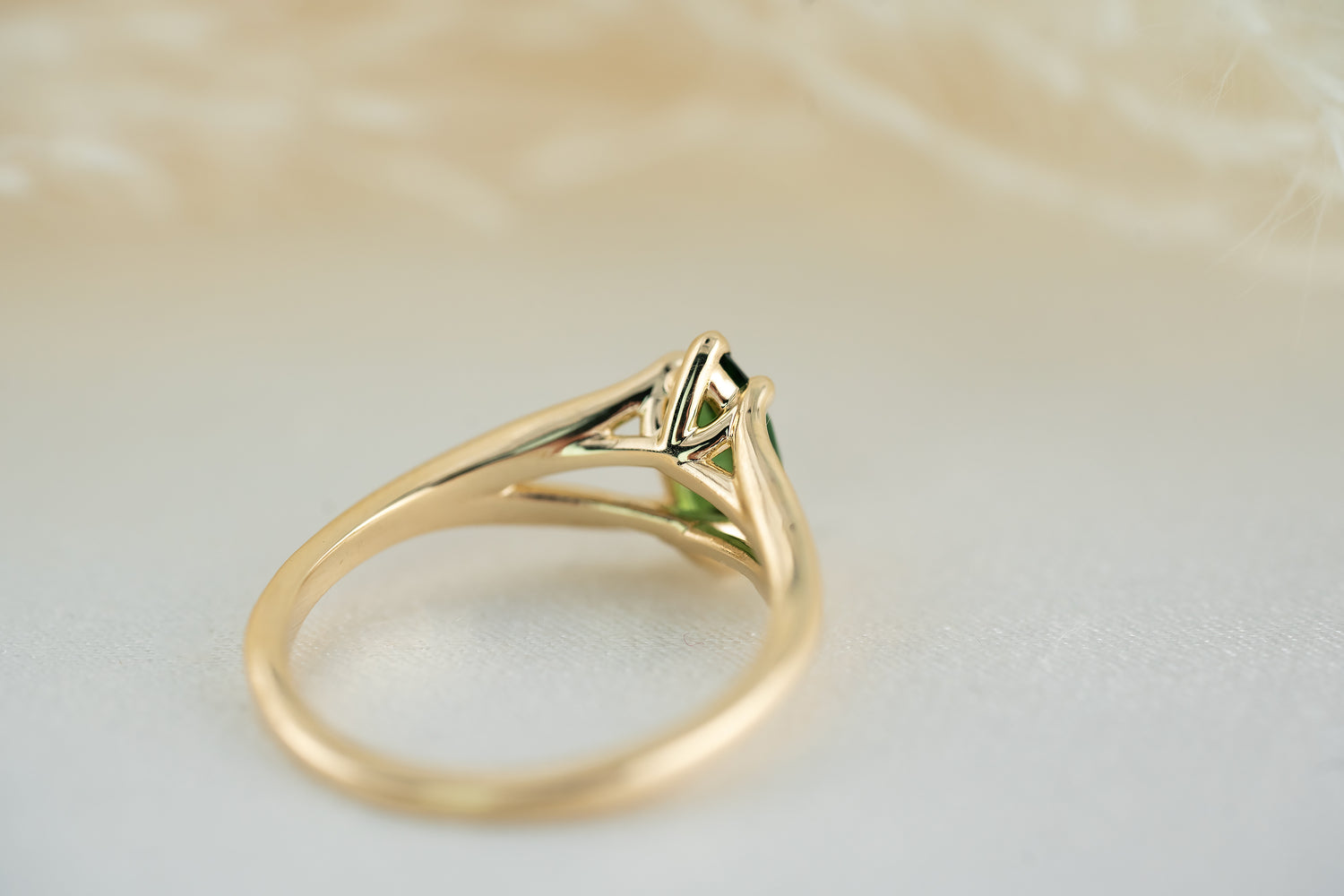 The Weaver Ring - 0.78 CT Marquise Chrome Tourmaline - Lavender Creek Gems