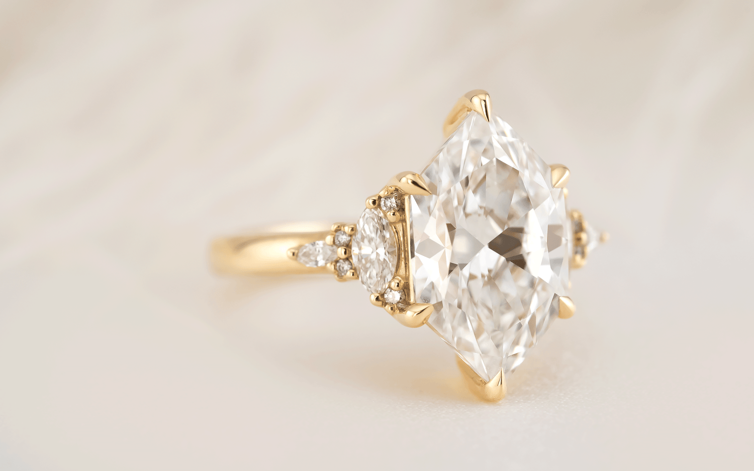 The Low Maeve Ring | 4.1 CT Duchess Diamond - Lavender Creek Gems