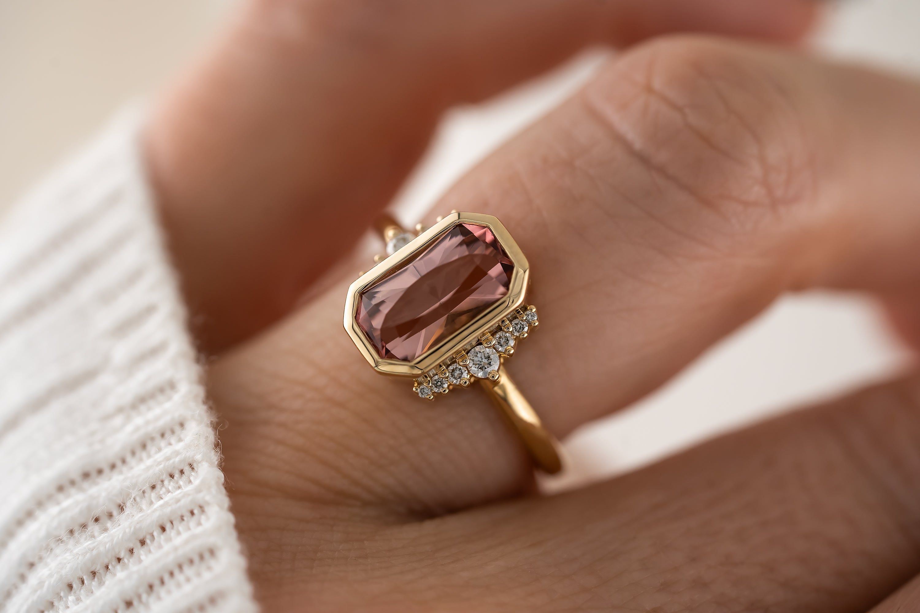 The Elysia Ring | 2.27 CT Pink Tourmaline - Lavender Creek Gems