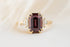 The Mira Ring | 4.78 CT Emerald Cut Red Zircon - Lavender Creek Gems