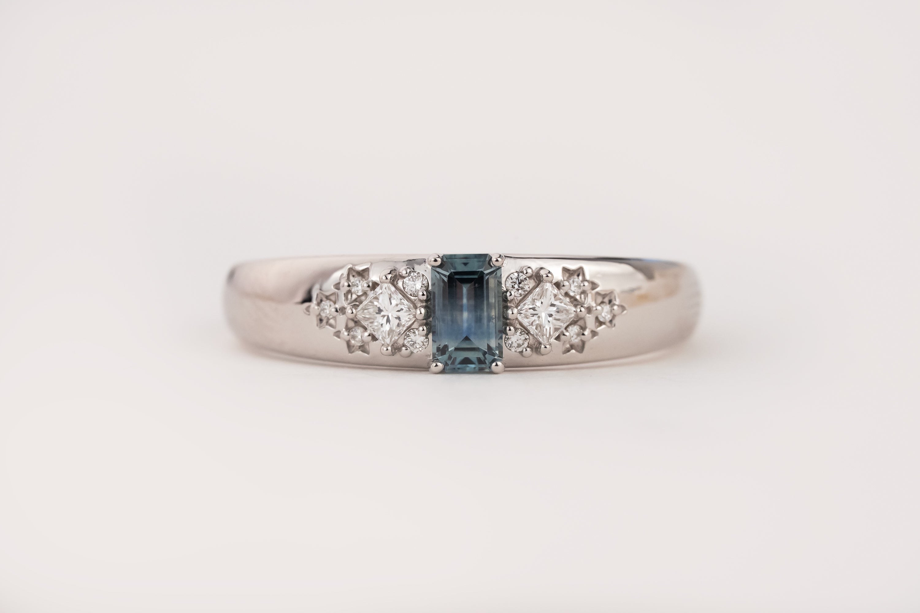 The Astral Ring | Emerald Cut Sapphire - Lavender Creek Gems