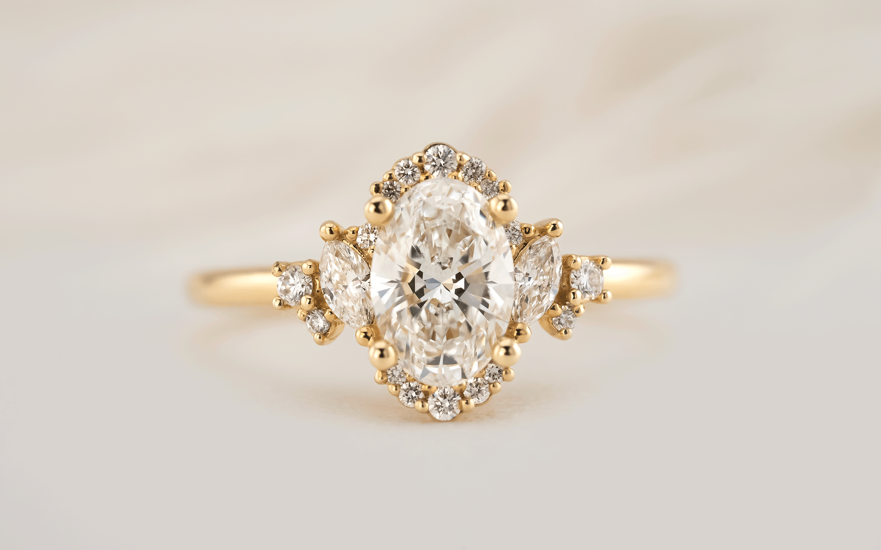 The Naevia Ring | Oval Diamond - Lavender Creek Gems
