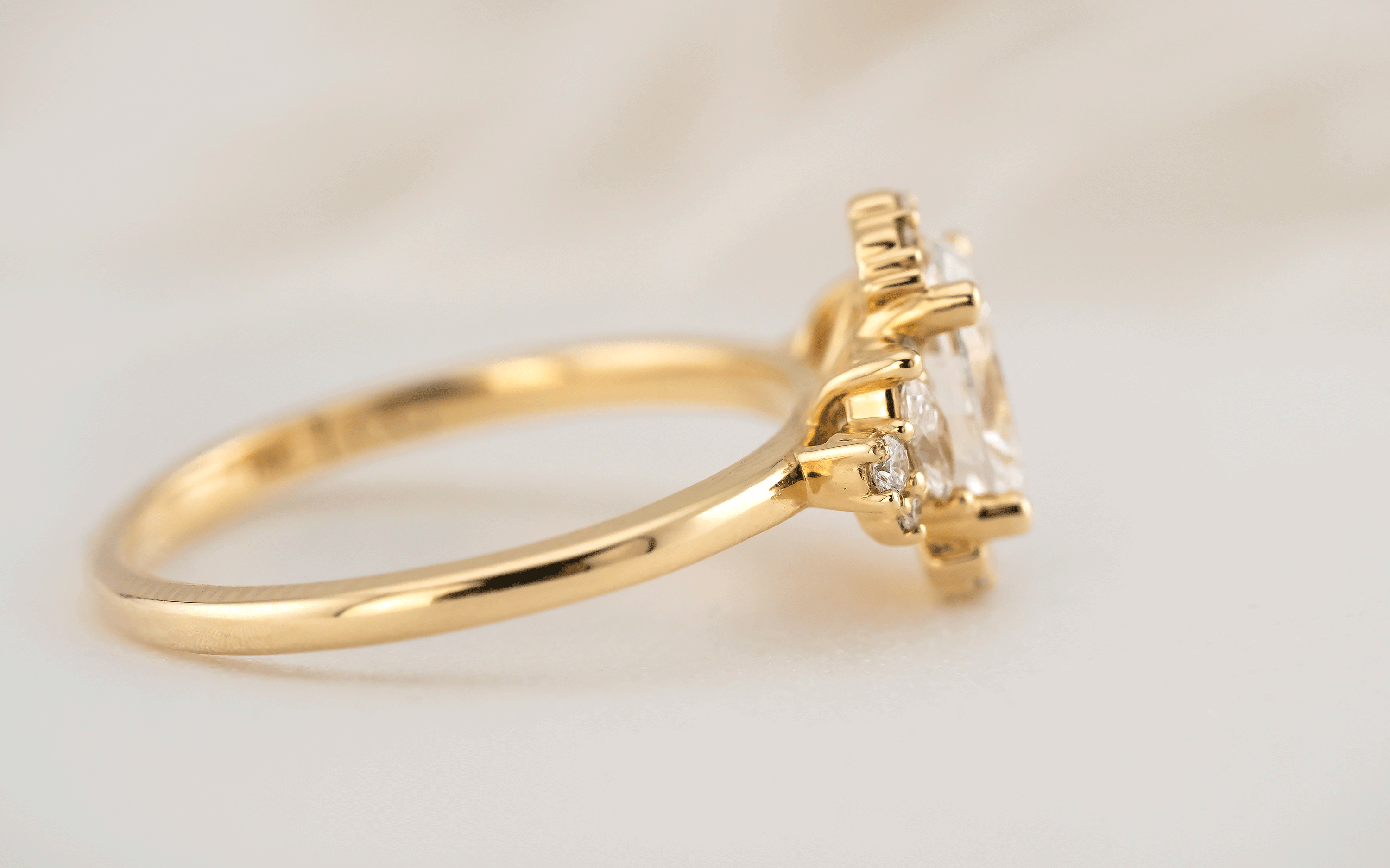 The Naevia Ring | Oval Diamond - Lavender Creek Gems