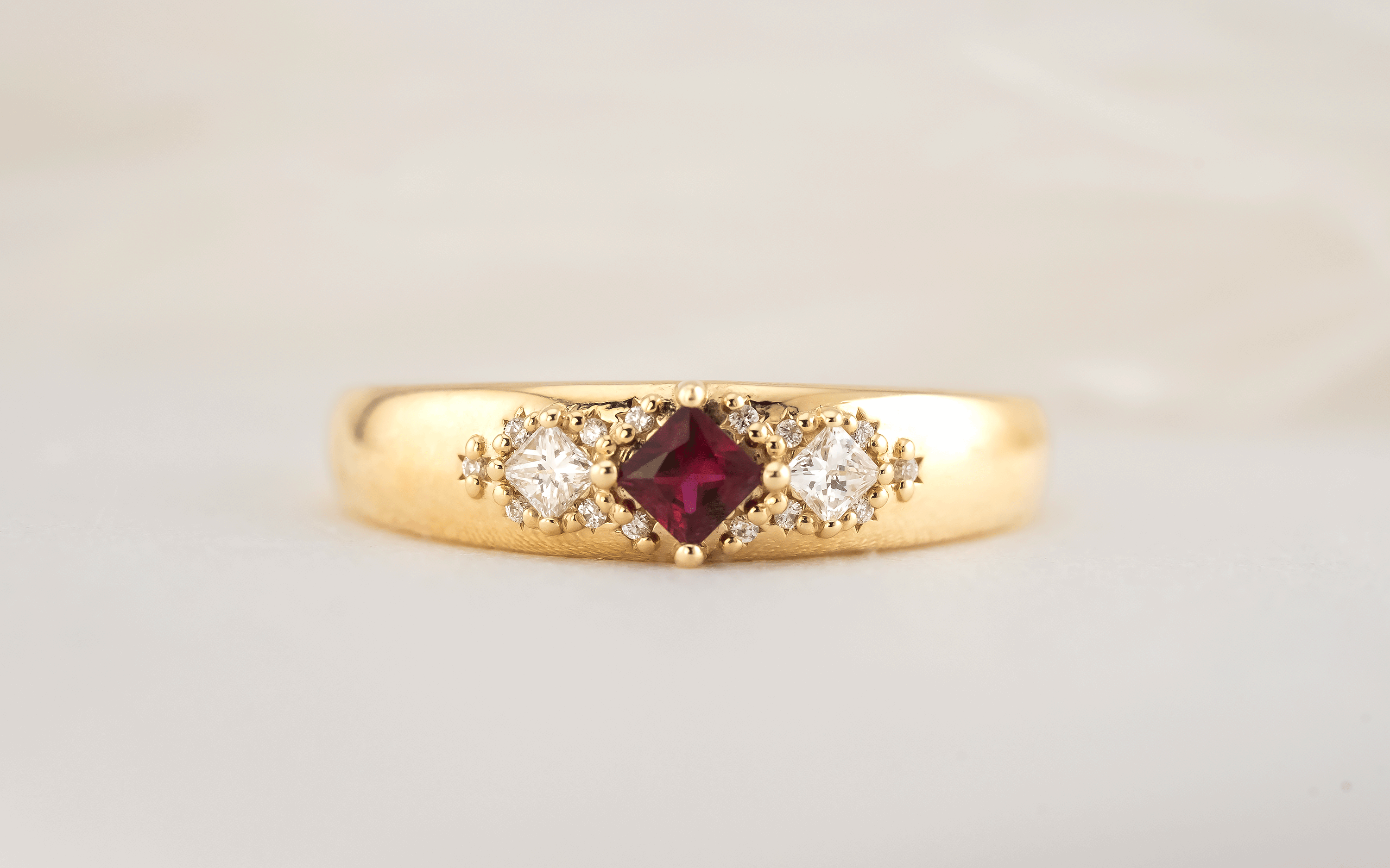 The Astral Ring | Princess Cut Gemstone - Lavender Creek Gems