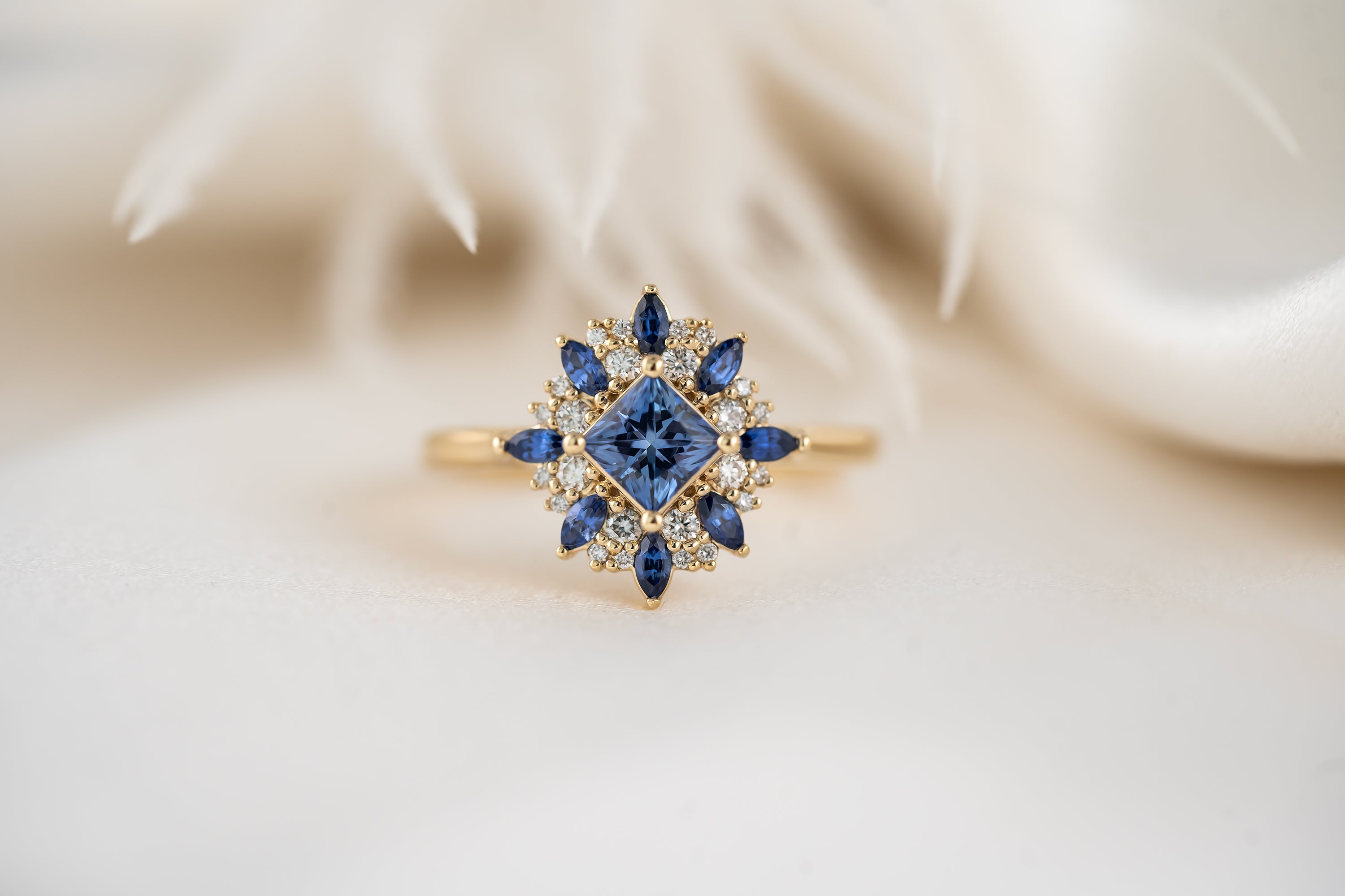 The Nieve Ring | Royal Blue Sapphire - Lavender Creek Gems