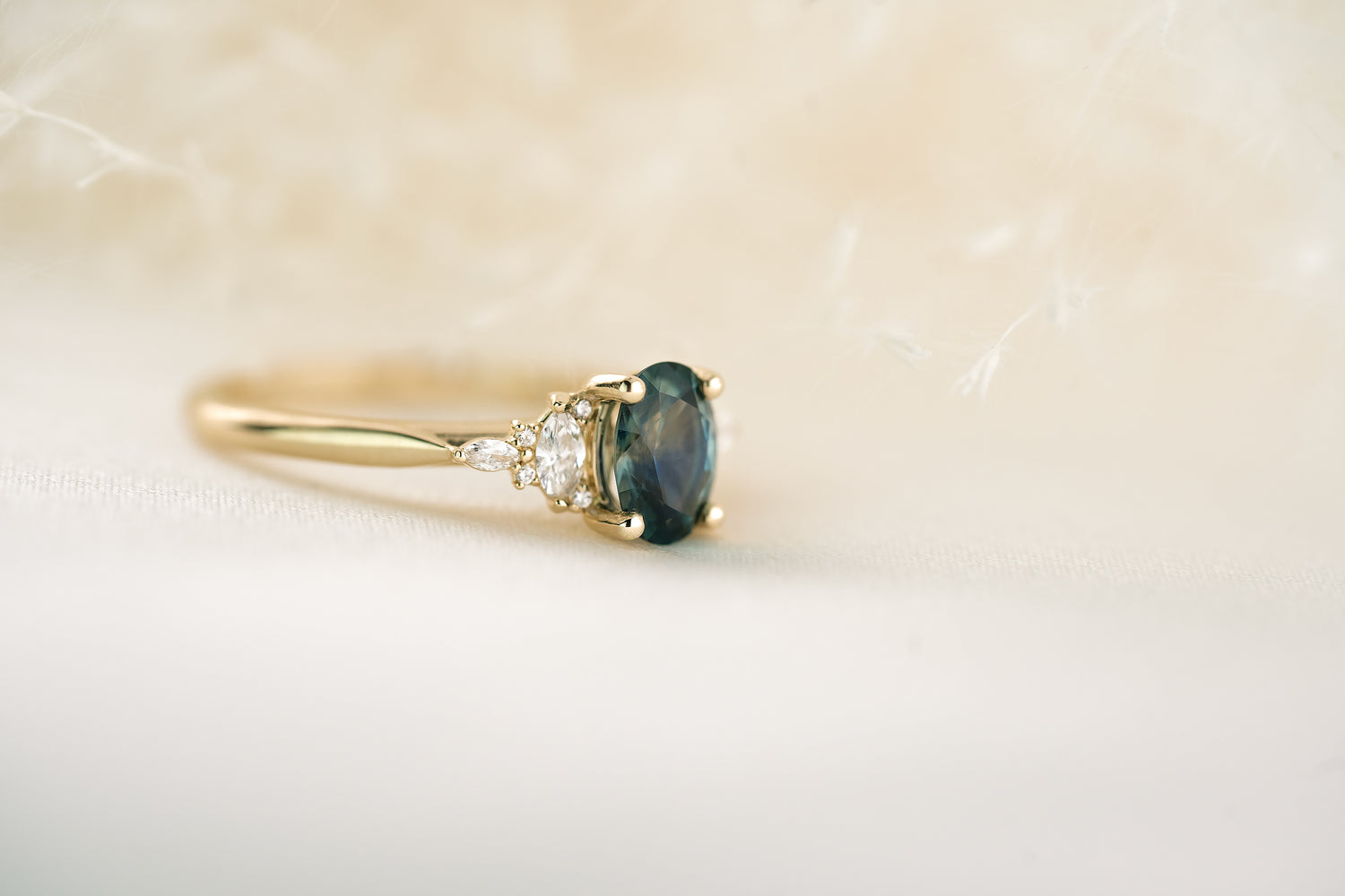 The Maeve 1 CT Oval Montana Sapphire Ring - Lavender Creek Gems