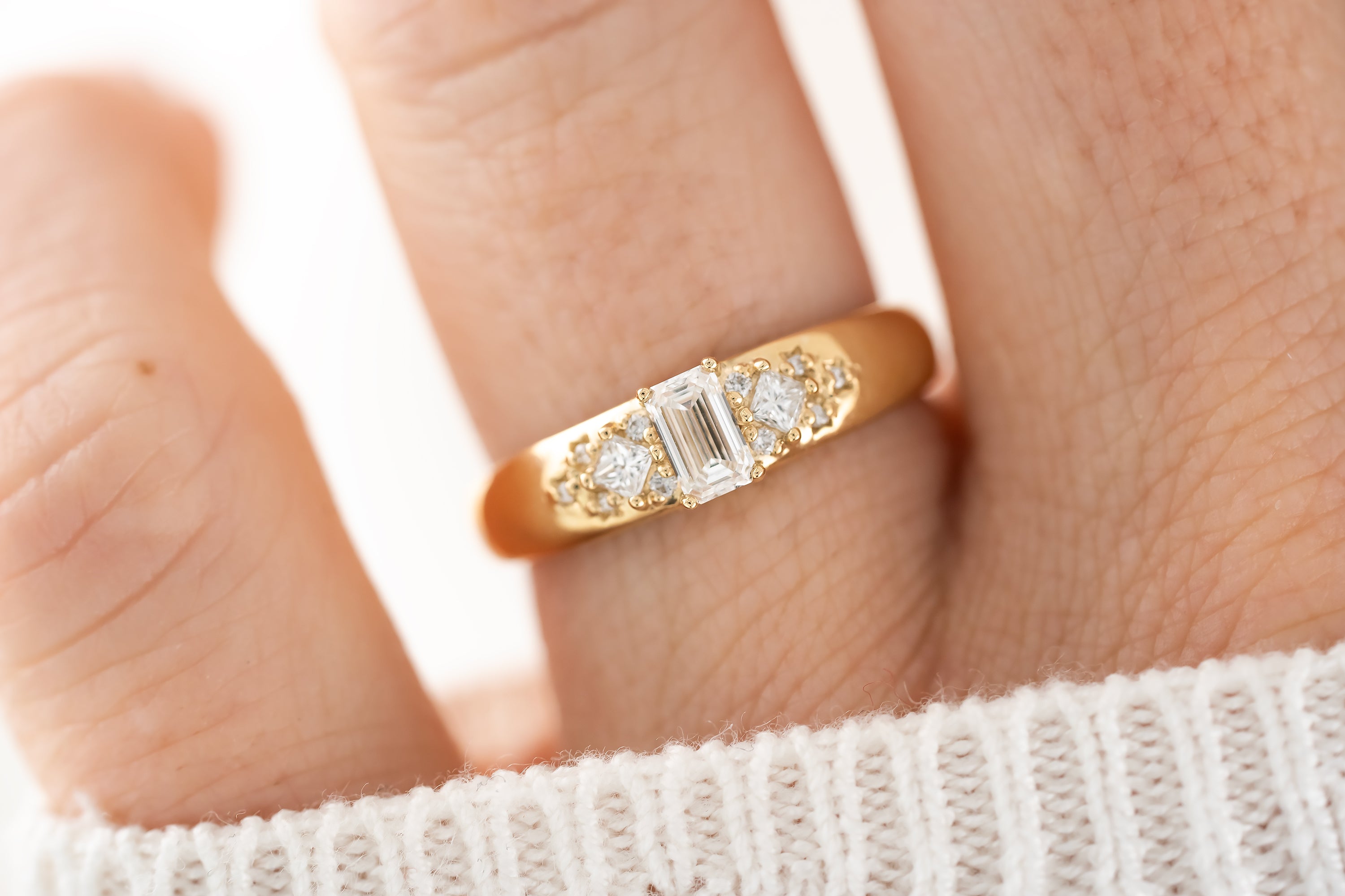 The Astral Ring | Emerald Cut Diamond - Lavender Creek Gems