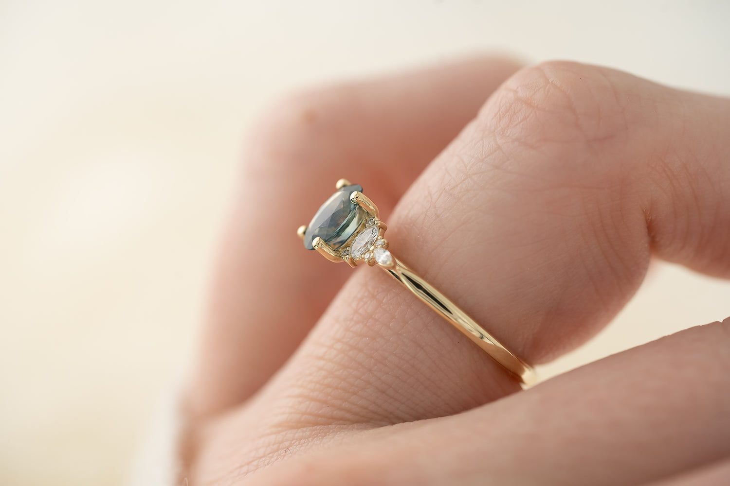 The Maeve 1 CT Oval Montana Sapphire Ring - Lavender Creek Gems