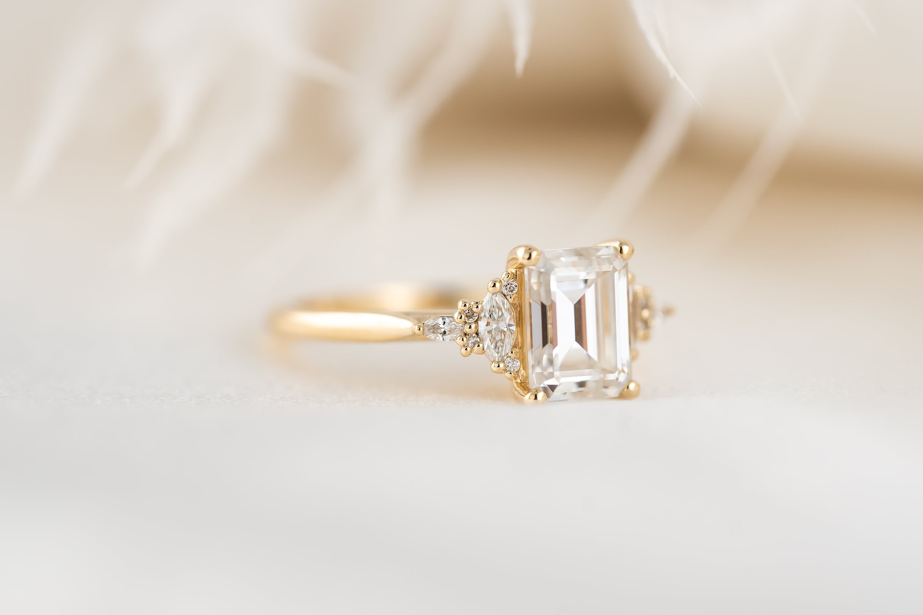 The Maeve Ring | Emerald Cut Moissanite - Lavender Creek Gems