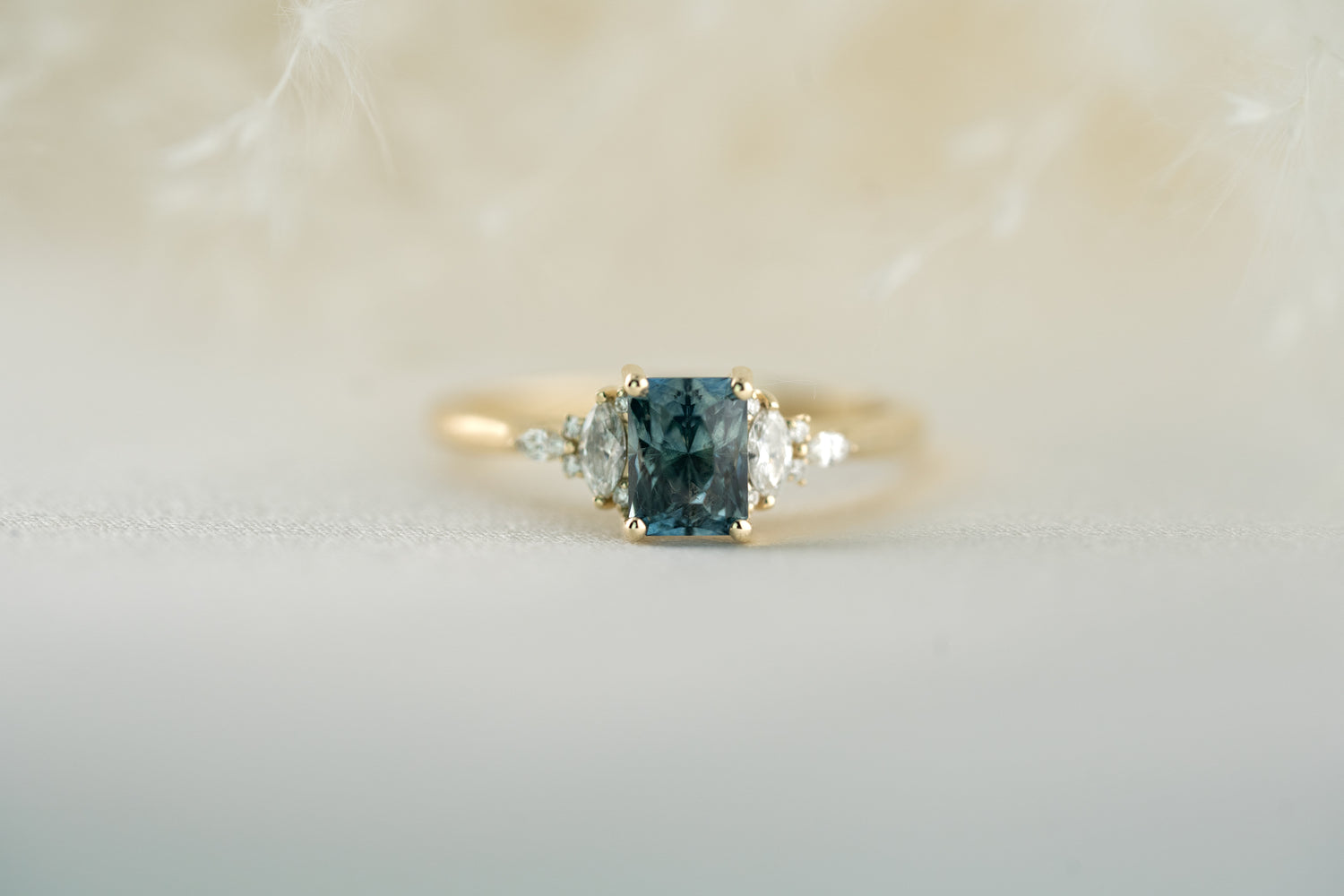 The Maeve 1 .36 CT Regal Radiant™ Montana Sapphire Ring - Lavender Creek Gems