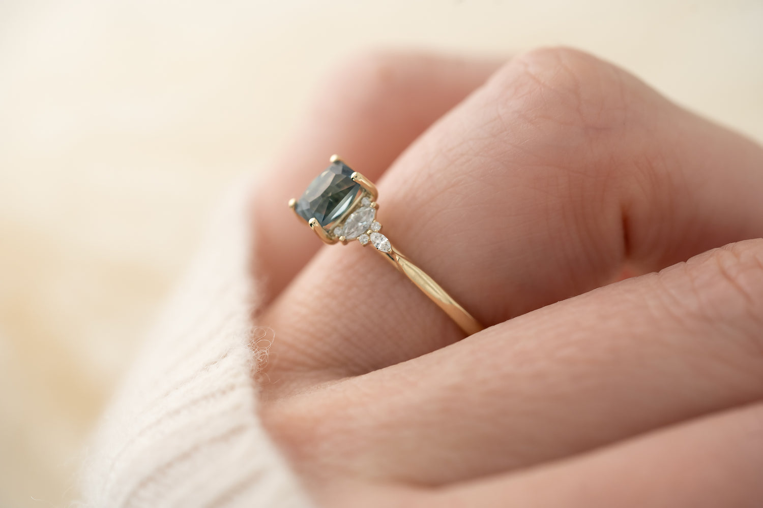 The Maeve 1 .36 CT Regal Radiant™ Montana Sapphire Ring - Lavender Creek Gems