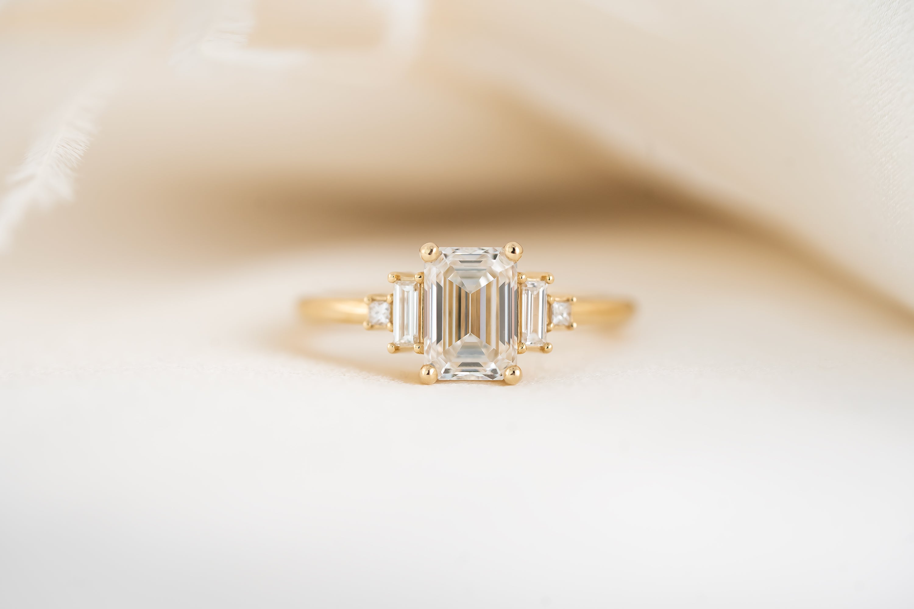 The Mira Ring | Emerald Cut Diamond - Lavender Creek Gems