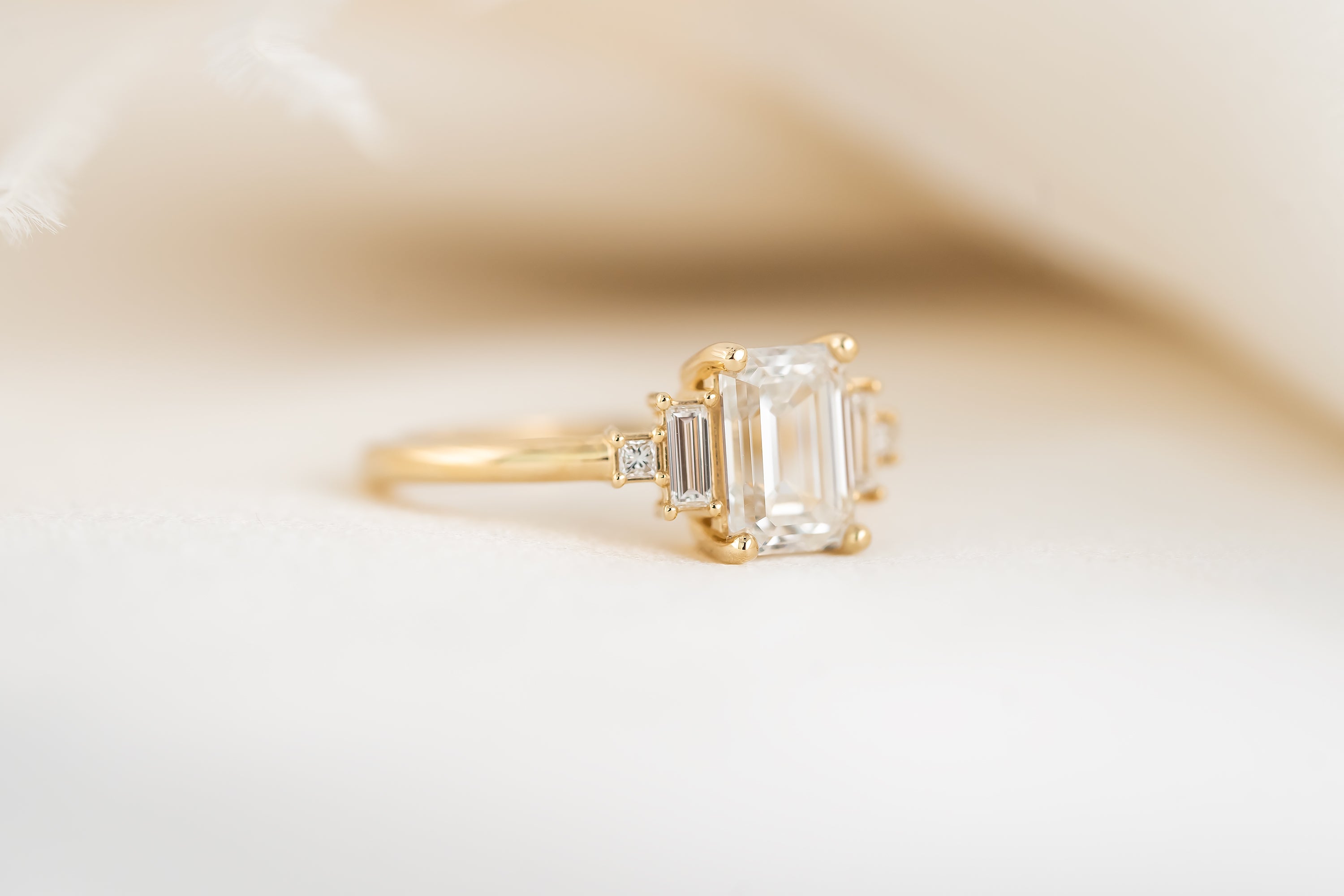 The Mira Ring | Emerald Cut Diamond - Lavender Creek Gems