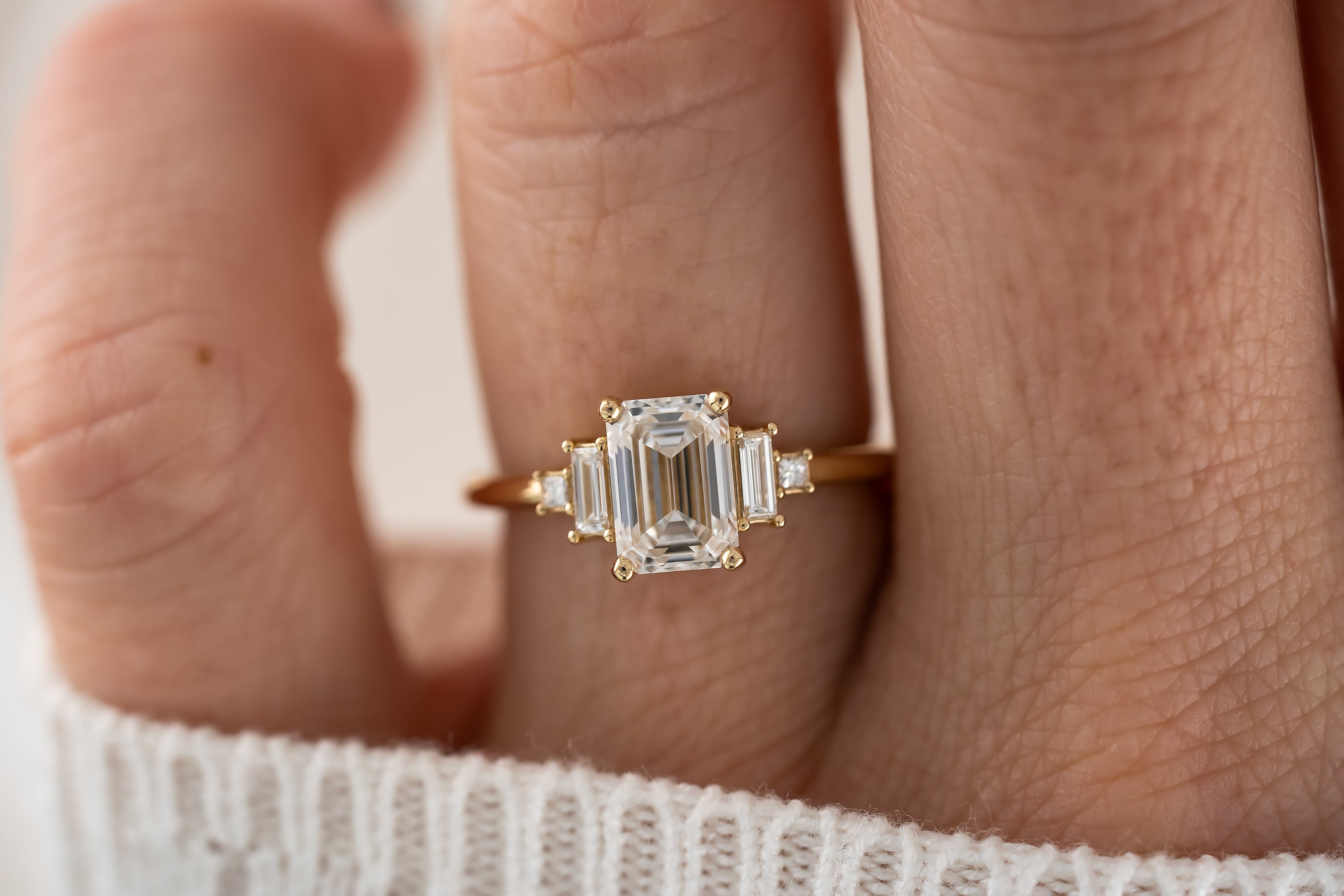 The Mira Ring | Emerald Cut Diamond - Lavender Creek Gems
