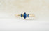 The Mini Triple Sapphire Ring - Royal Blue Sapphire - Lavender Creek Gems