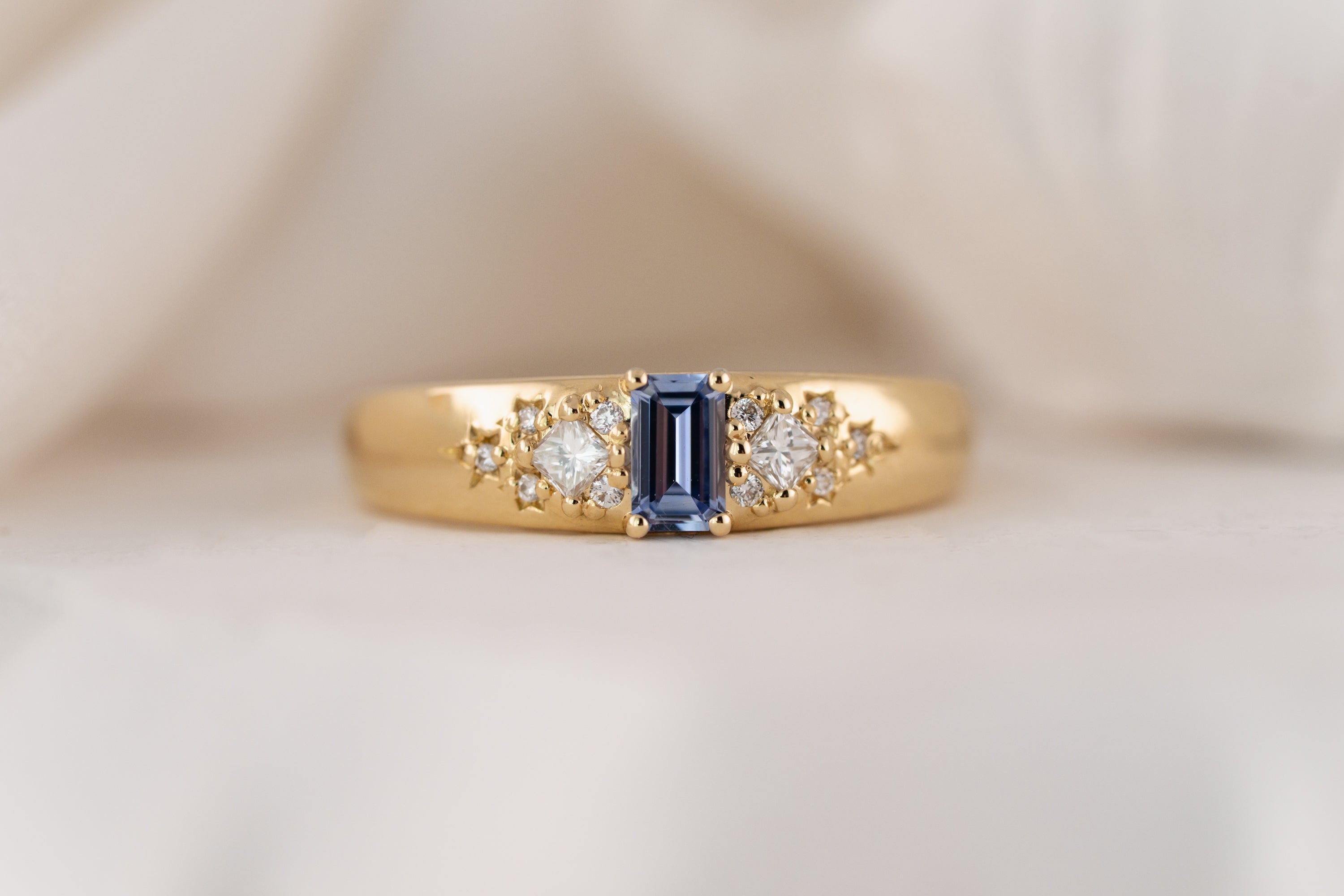 The Astral Ring | Emerald Cut Sapphire