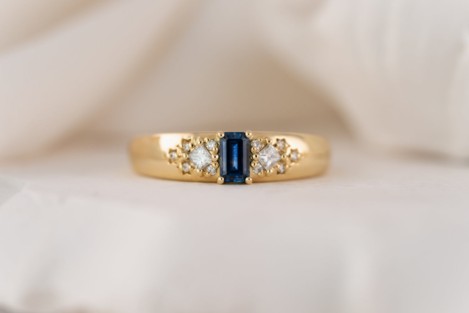 The Astral Ring | Emerald Cut Sapphire - Lavender Creek Gems