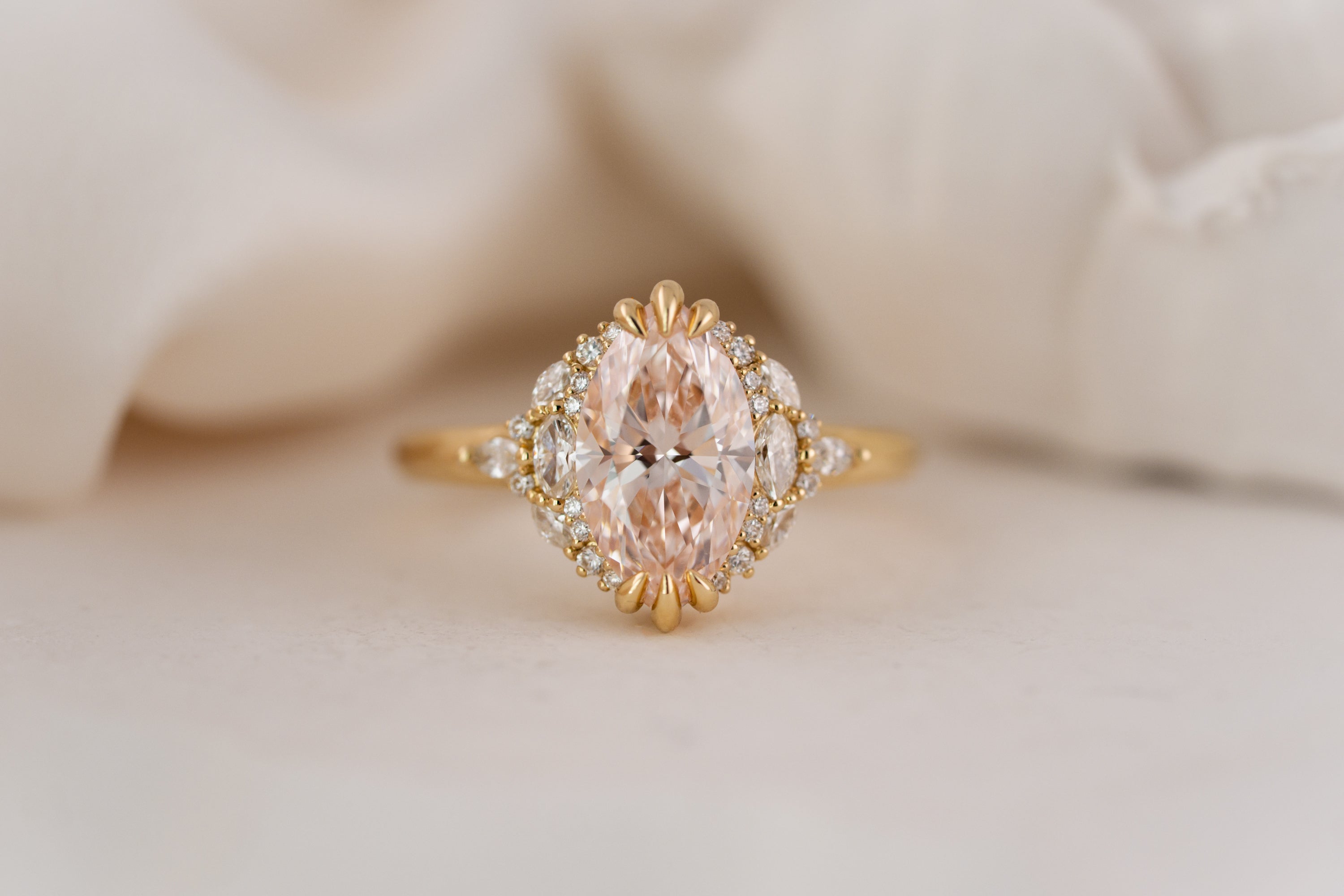 The Nestia Ring | 2.11 CT Marquise Pink Diamond