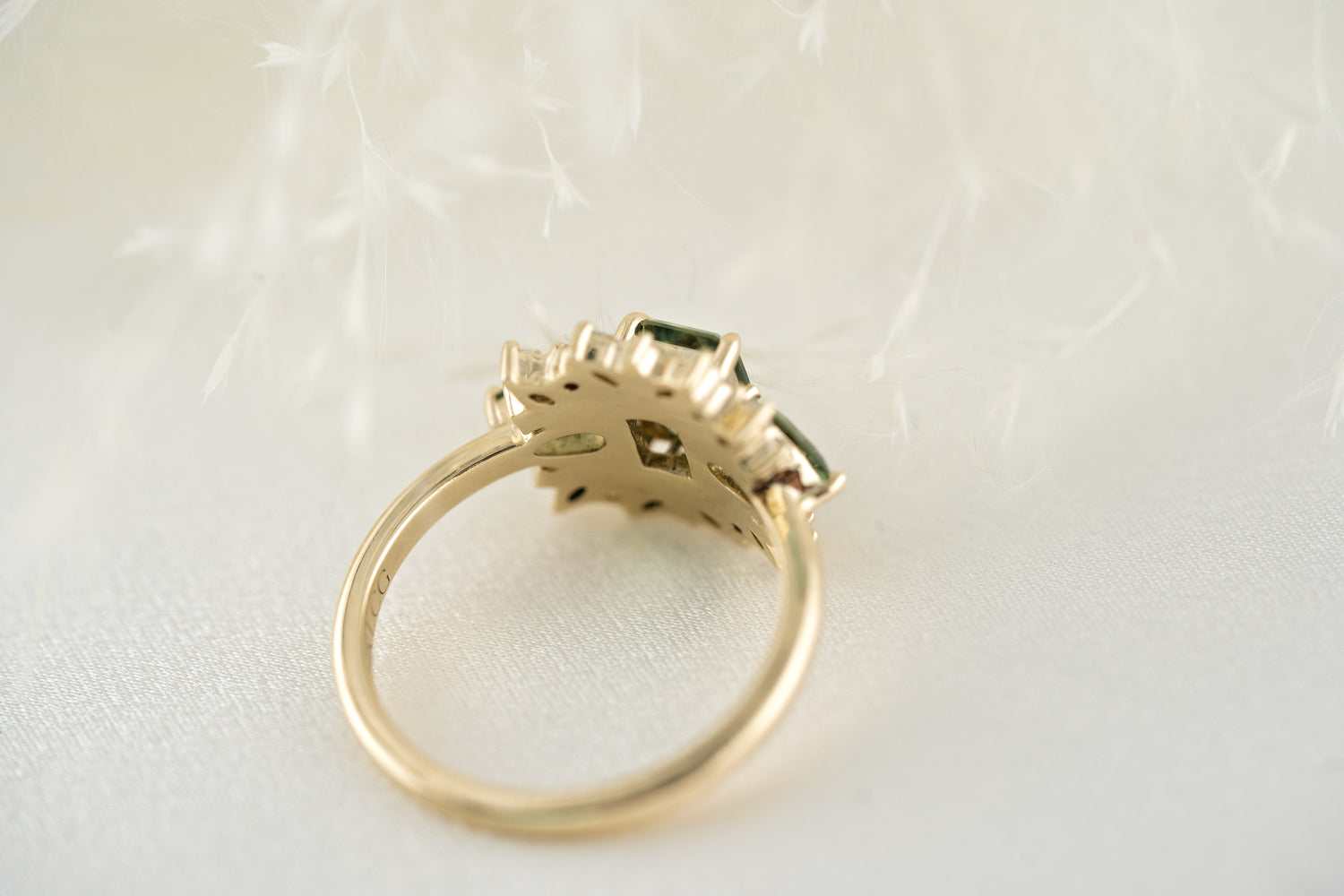 The Dione Ring - Green Sapphire - Lavender Creek Gems