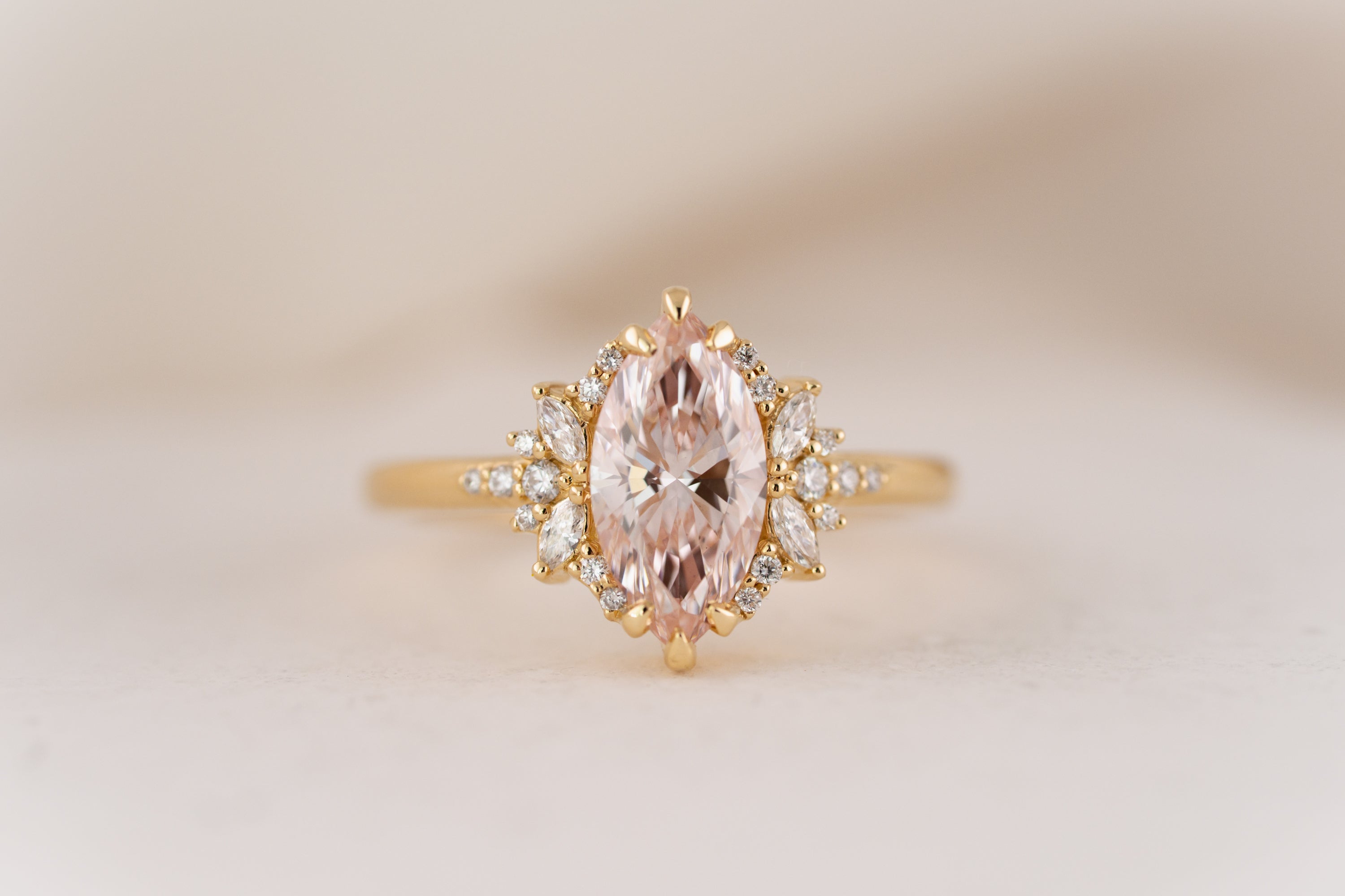 The Reverie Ring | 1.55 CT Marquise Pink Diamond
