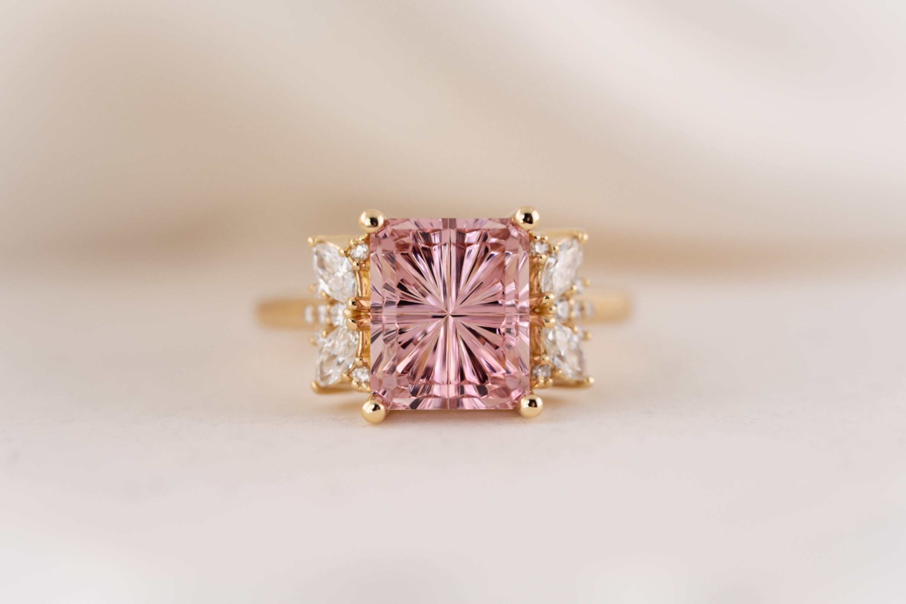 The Reverie Ring | 3.9 CT Rectangular Starbrite™ Pink Tourmaline