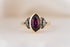 The Bezel Maren Ring | 2.4 CT Marquise Amaranth Purple Garnet - Lavender Creek Gems