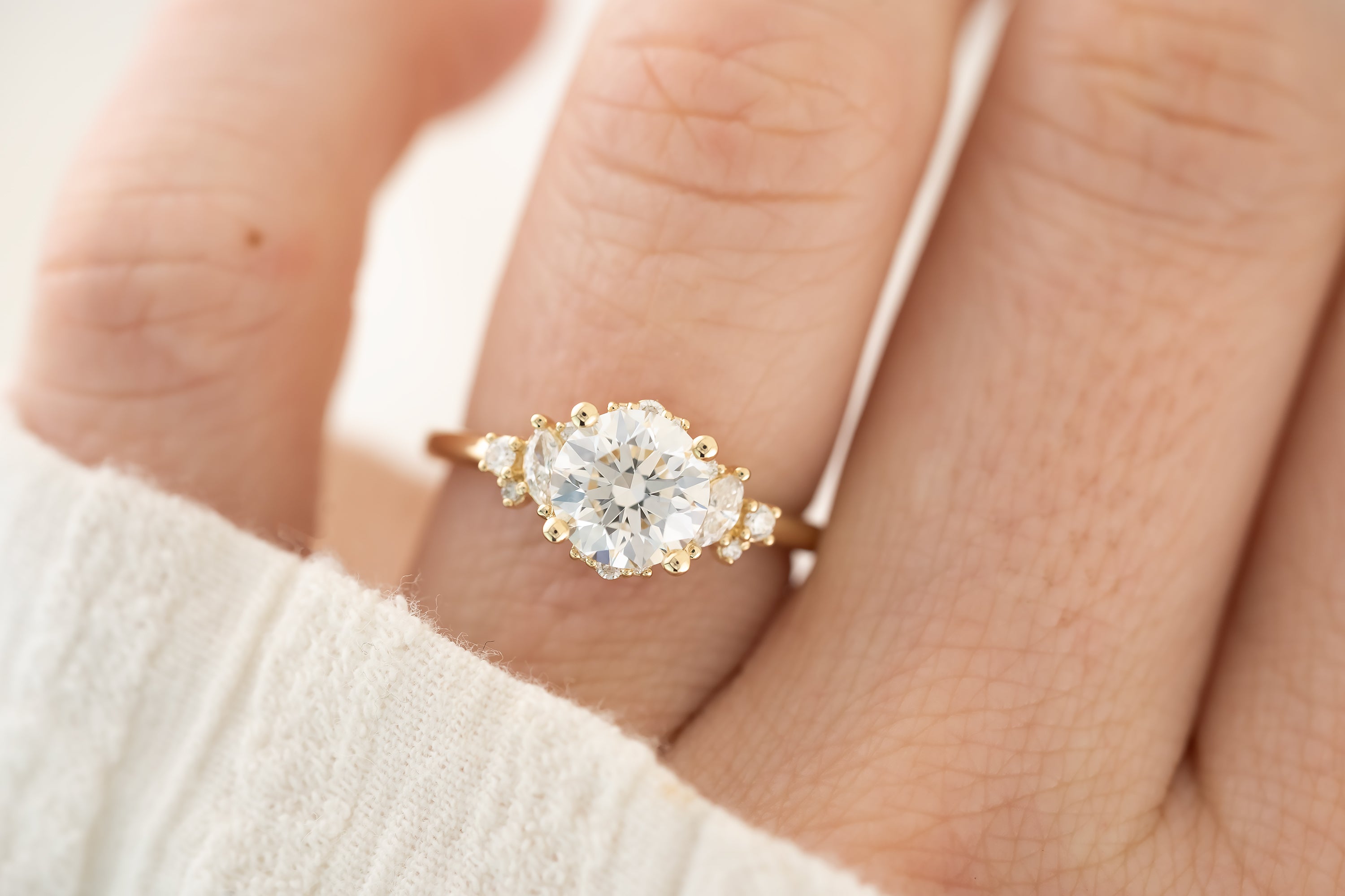 The Naevia 1.57 CT Round Diamond Ring - Lavender Creek Gems