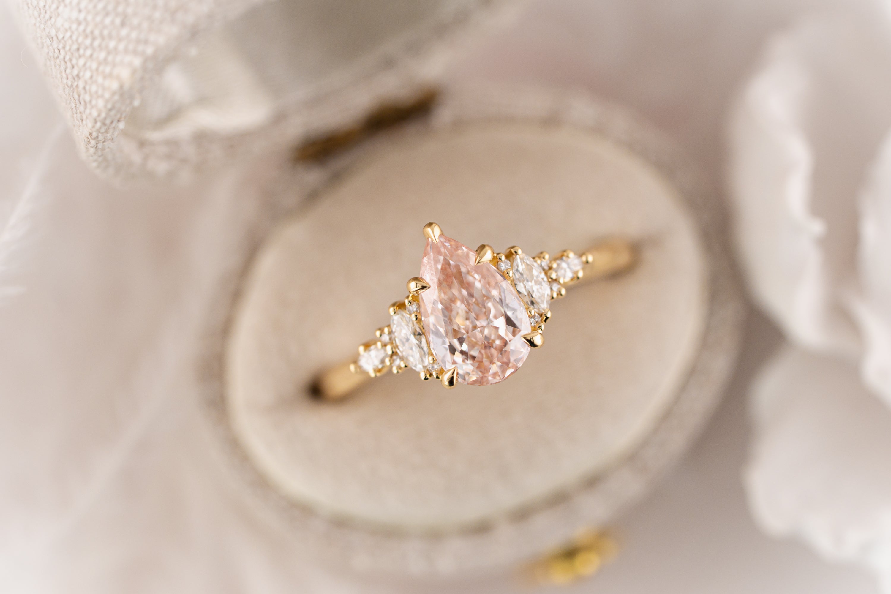 The Maeve Ring | 1.34 CT Pear Pink Diamond