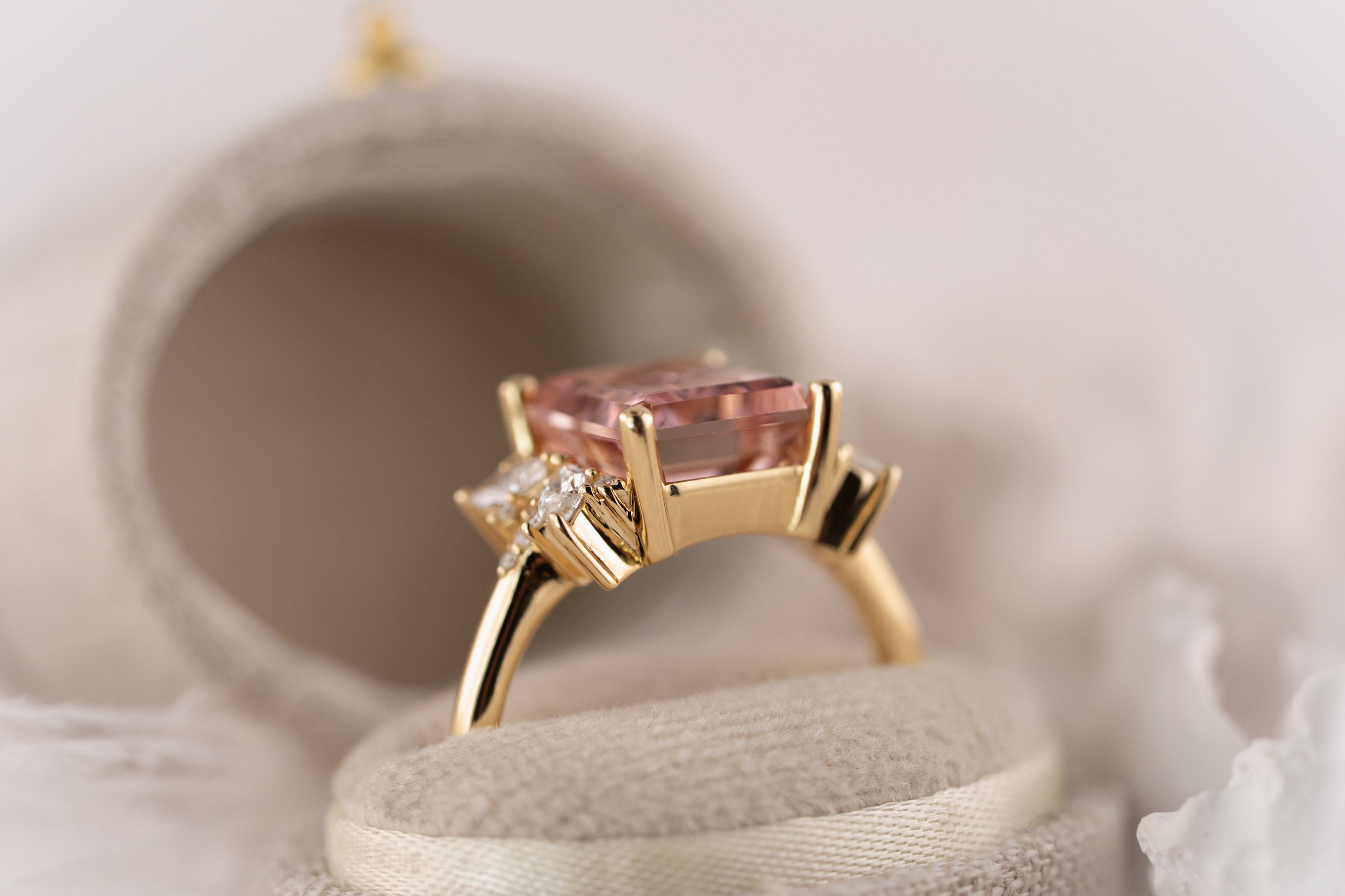 The Reverie Ring | 3.9 CT Rectangular Starbrite™ Pink Tourmaline