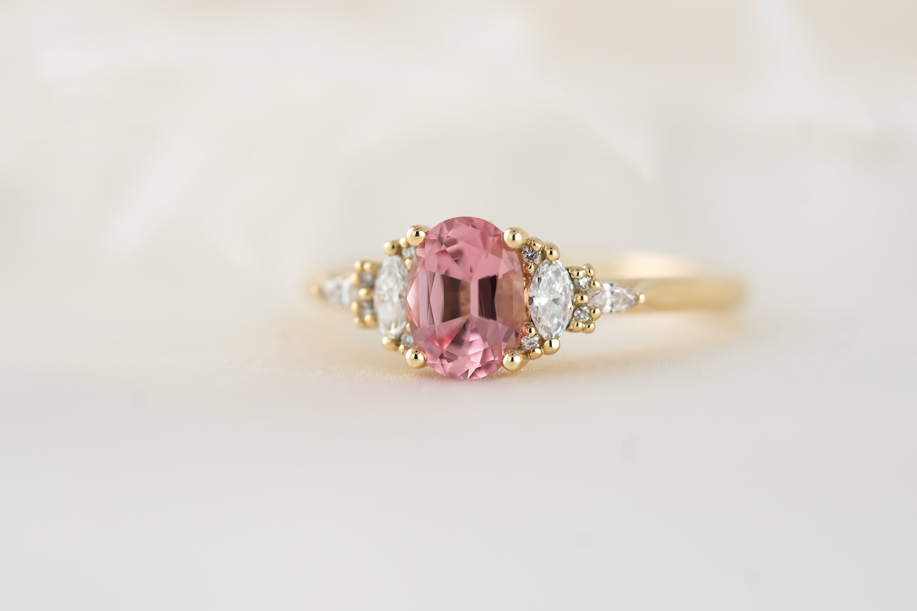 The Maeve Ring | 0.95 CT Oval Pink Spinel - Lavender Creek Gems
