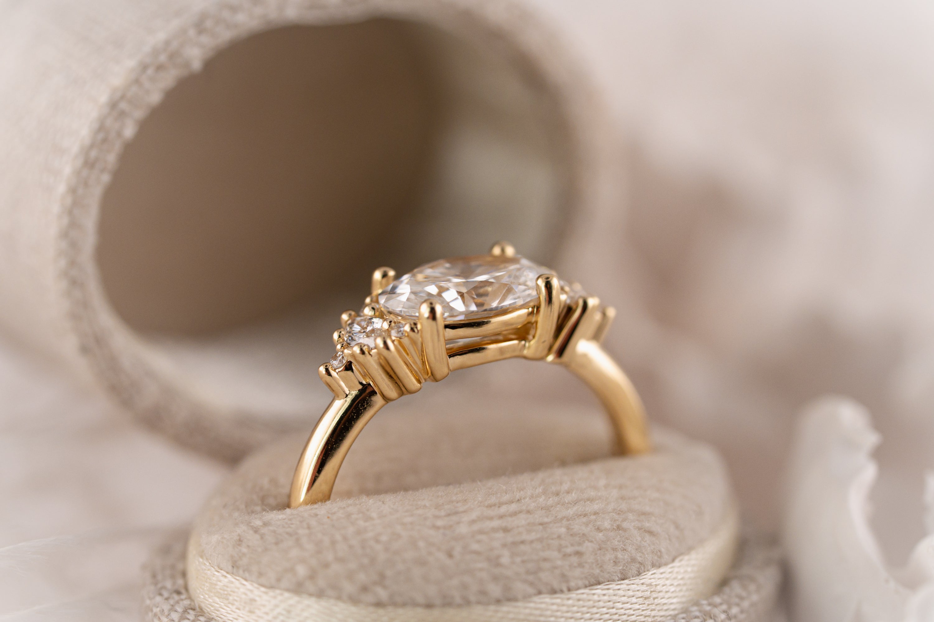 The Maren Ring | 1.5 CT Oval Diamond - East/West Set - Lavender Creek Gems