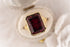 The Yahrin Ring | 14.6 CT Rectangular Starbrite™ Cut Rhodolite Garnet - Lavender Creek Gems