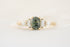 The Maeve Ring | 1.1 Regal Radiant™ Oval Parti Green Montana Sapphire - Lavender Creek Gems