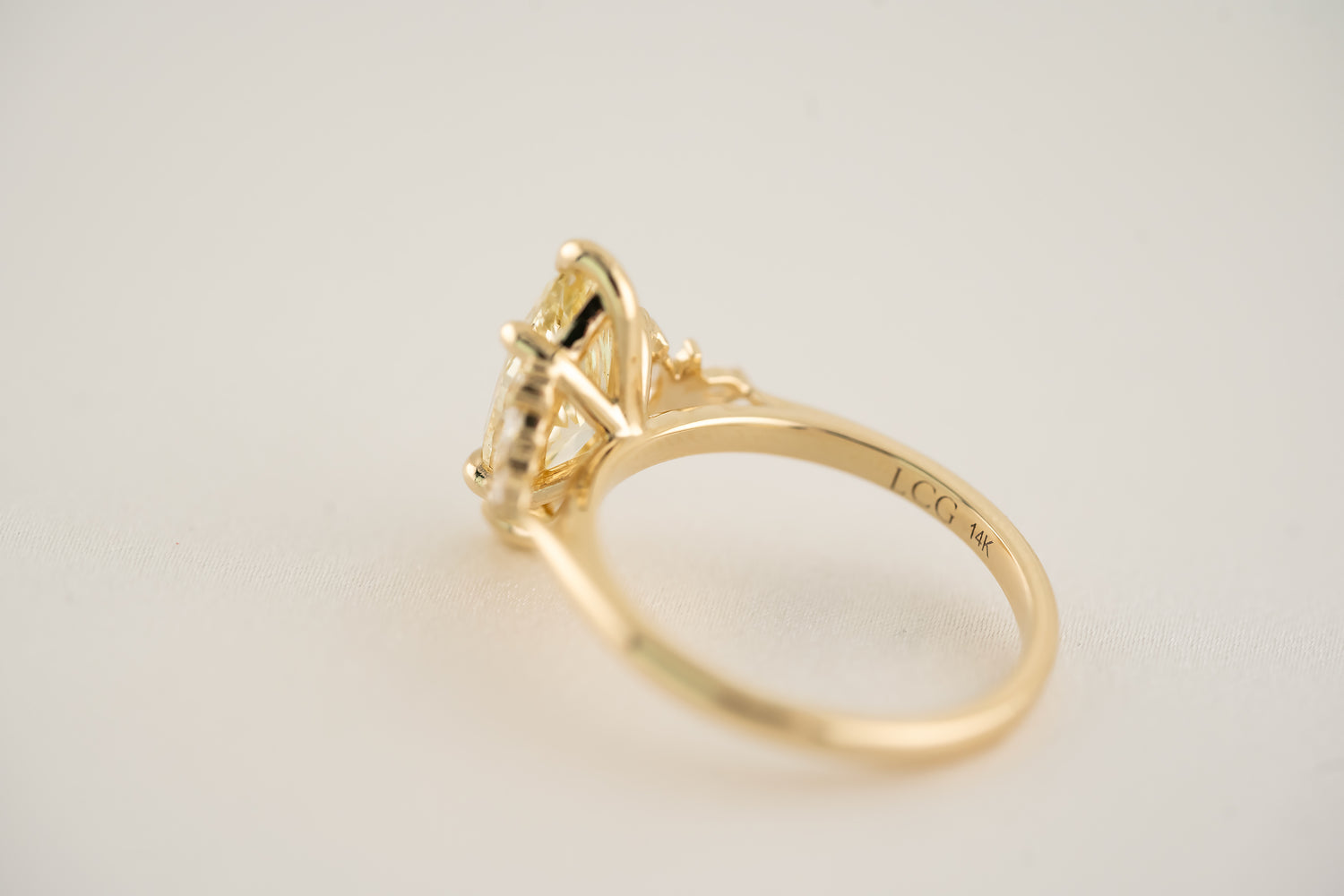 The Maeve 2 CT Marquise Yellow Diamond Ring - Lavender Creek Gems